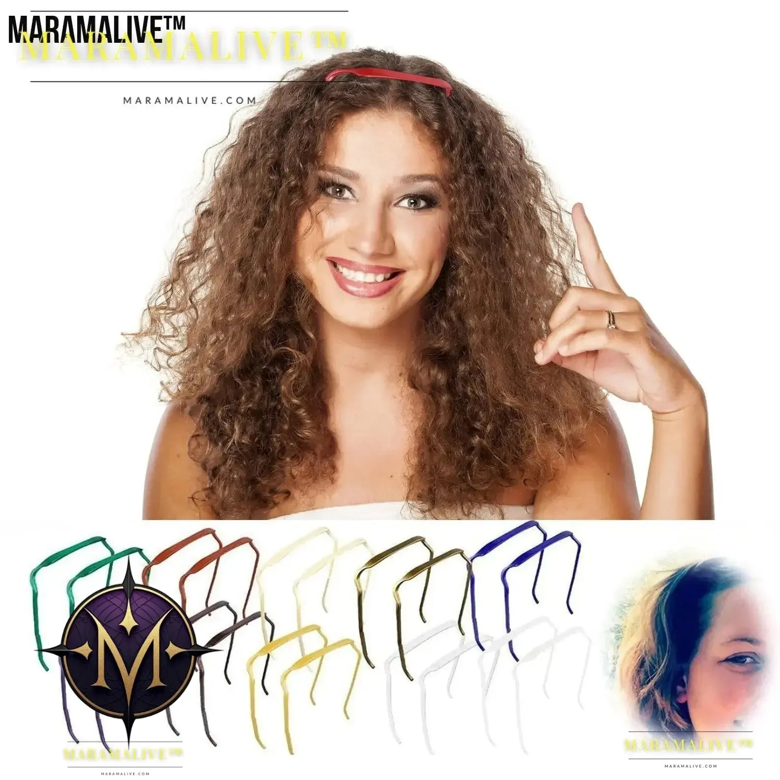 Curly Hair Headbands Thick Hair Medium Headbands For Women'Hair Invisible Hair Hoop Hairstyle Fixing Tool For Curly Hair