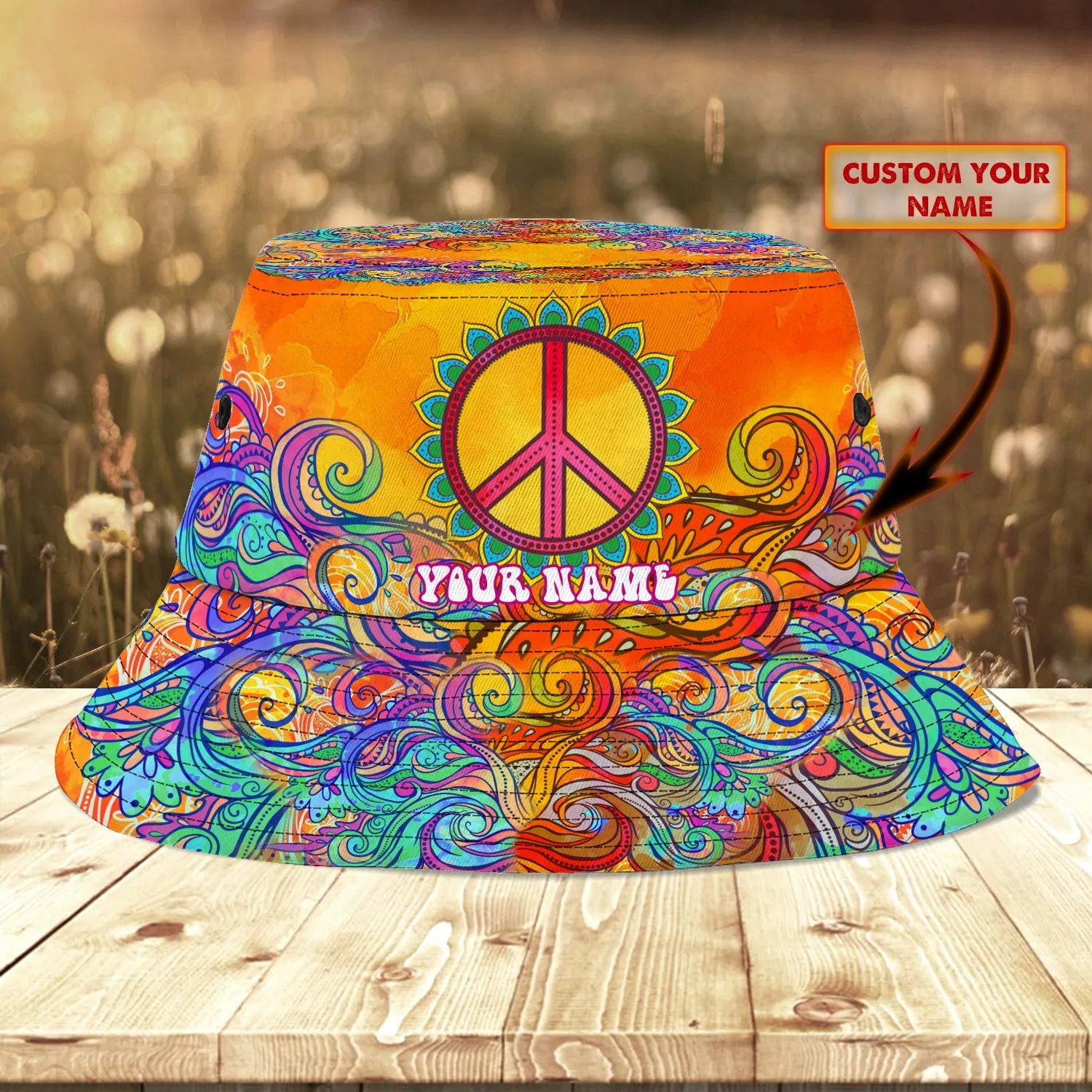 Custom Bucket Hat - Hippie