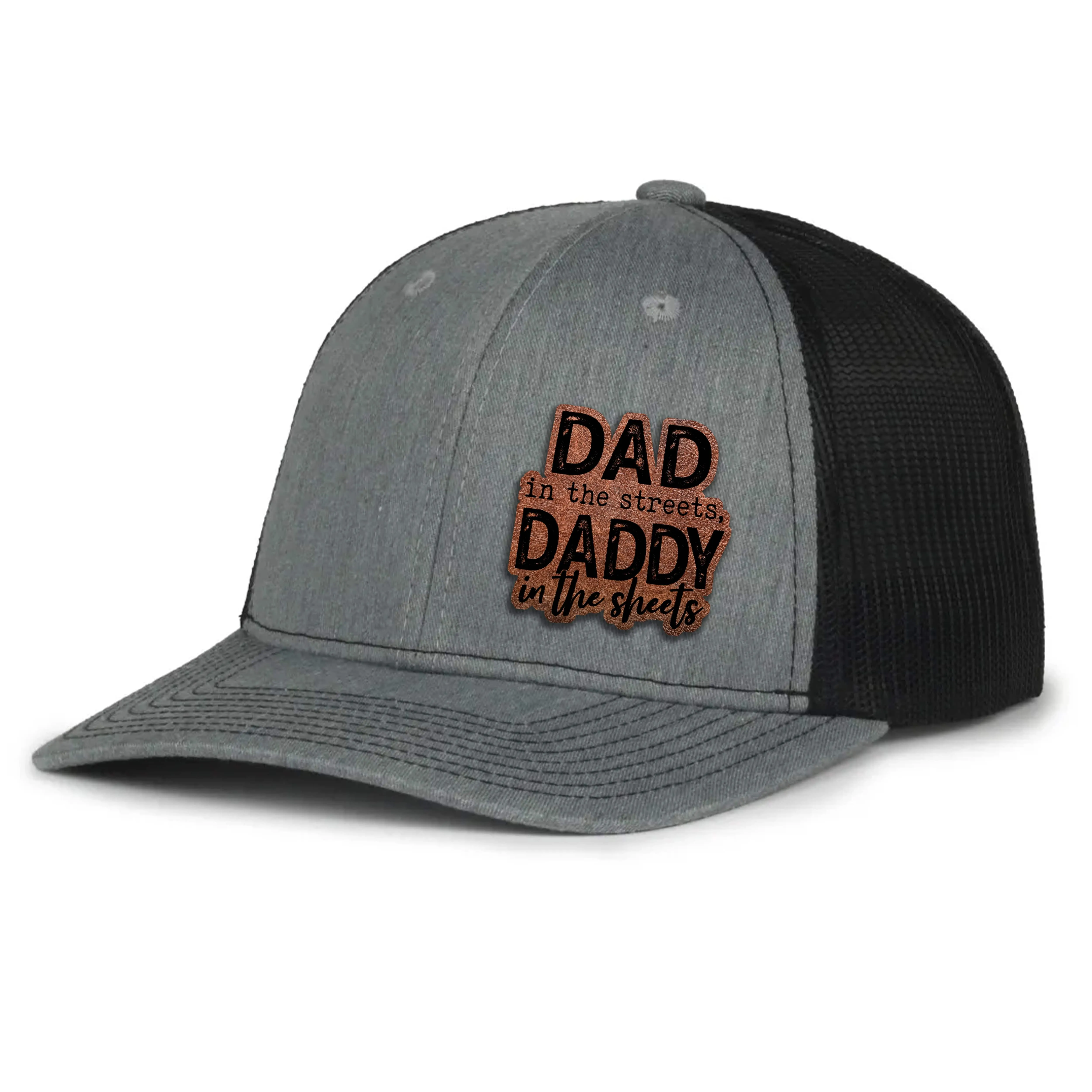 Dad In The Streets Leather Patch Hat