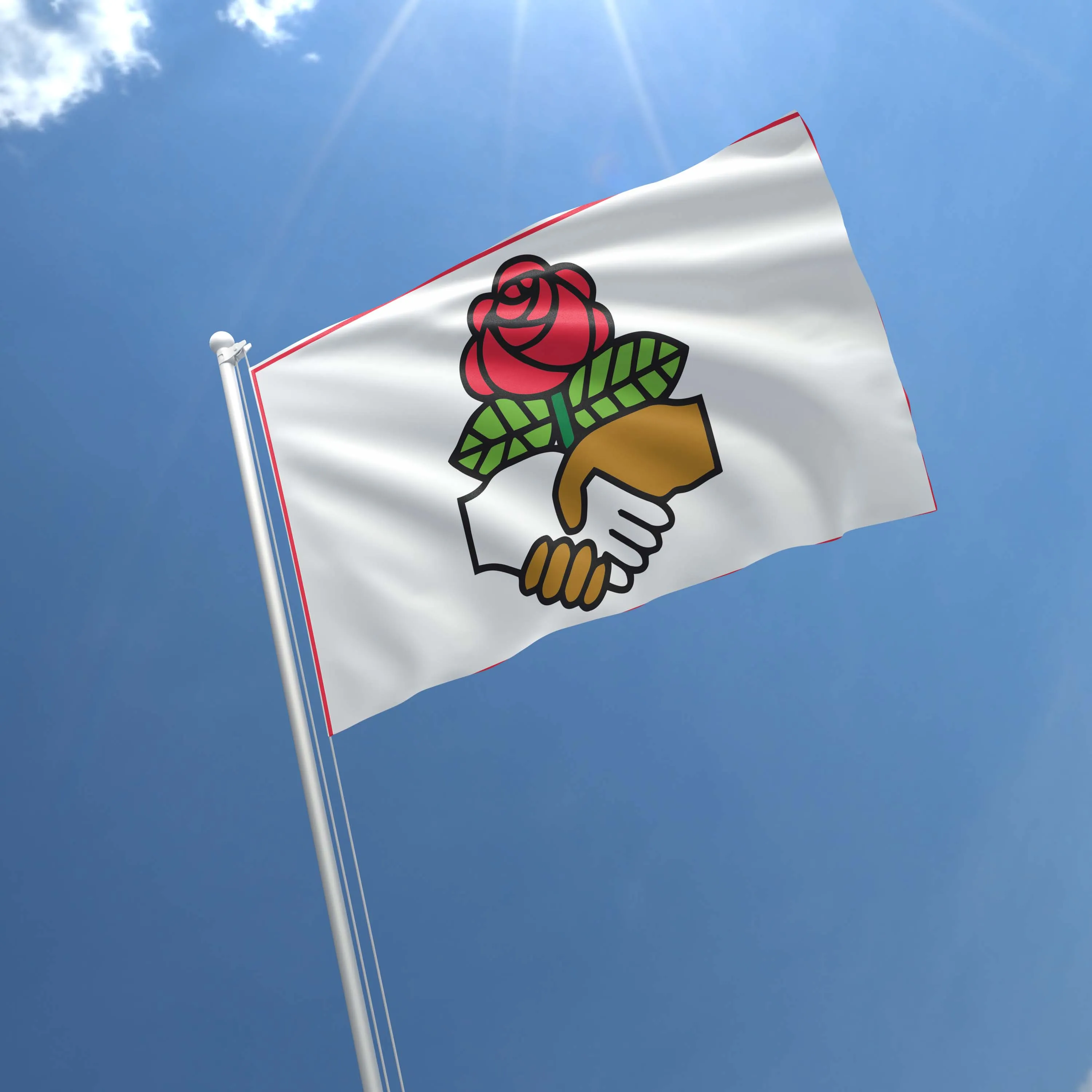 Democratic Socialists of America (DSA) USA Flag Banner