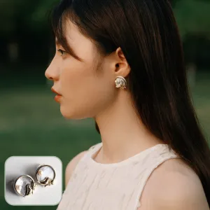 DIY Leather Kits - Bird At the Window Style Earring of Chinese Traditional Ink Painting Pearl