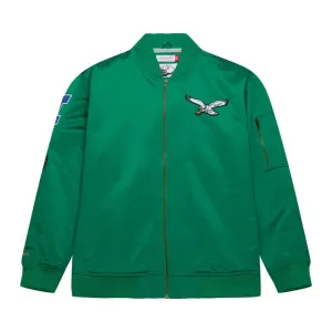 Eagles Lightweight Satin Bomber Vintage Logo