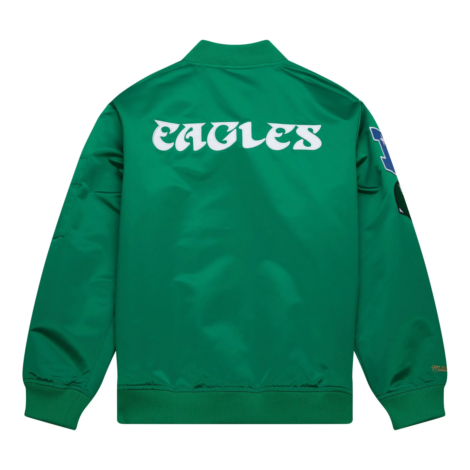 Eagles Lightweight Satin Bomber Vintage Logo