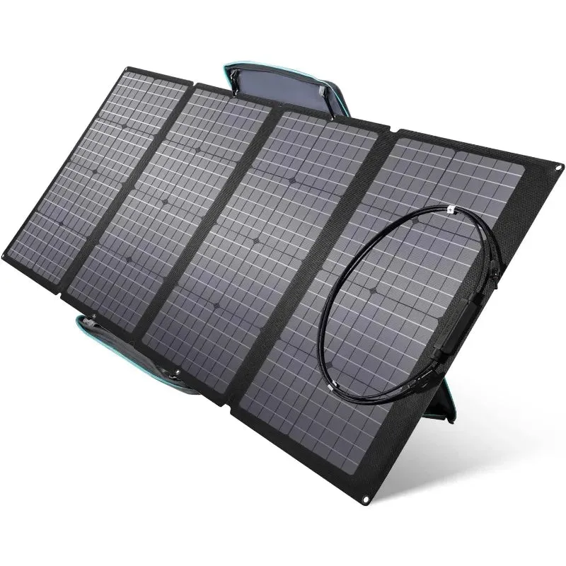 EF ECOFLOW 160 Watt Portable Solar Panel for Power Station, Foldable Solar Charger with Adjustable Kickstand