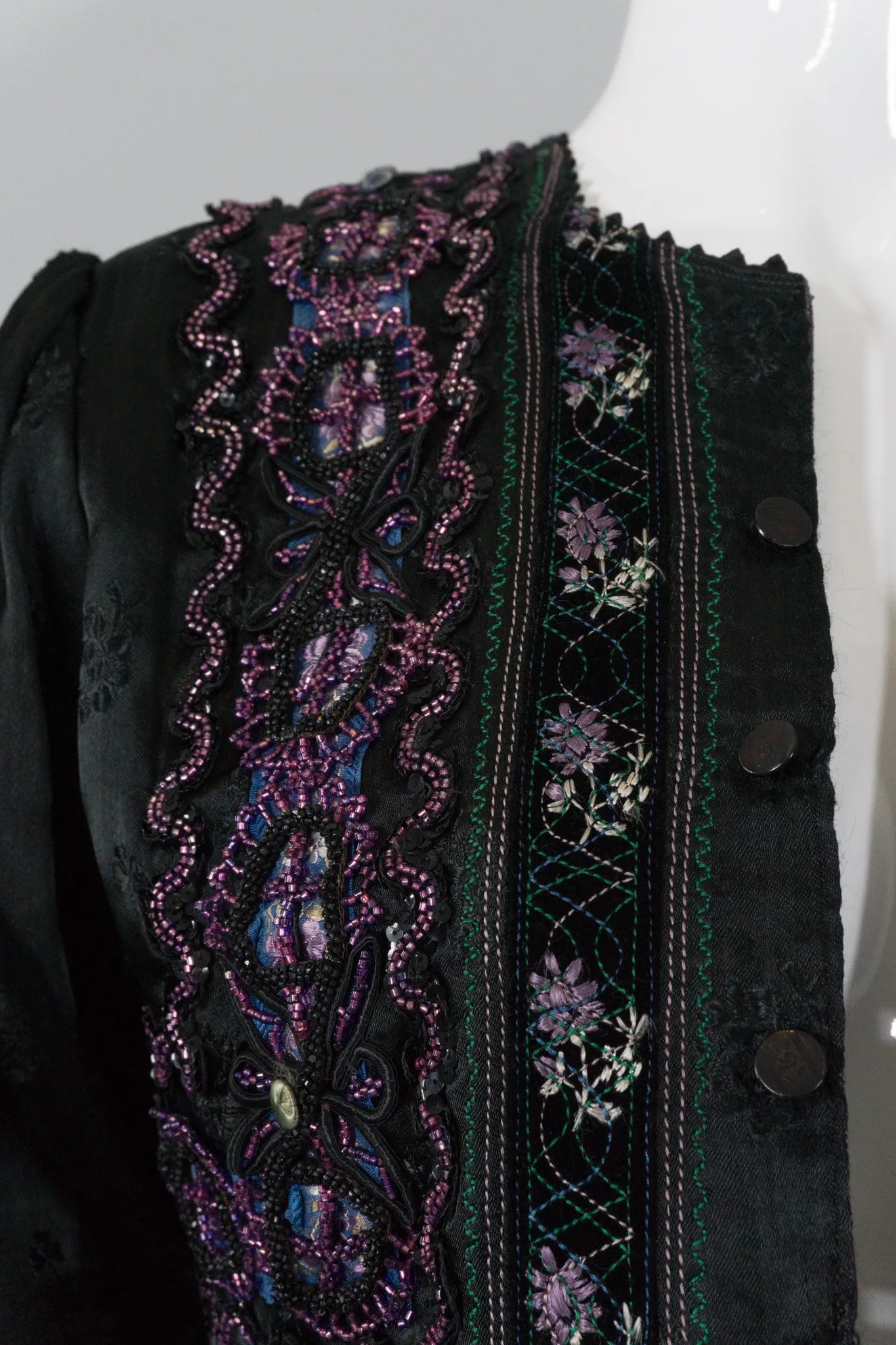 Embellished Ruffle Peplum Jacket