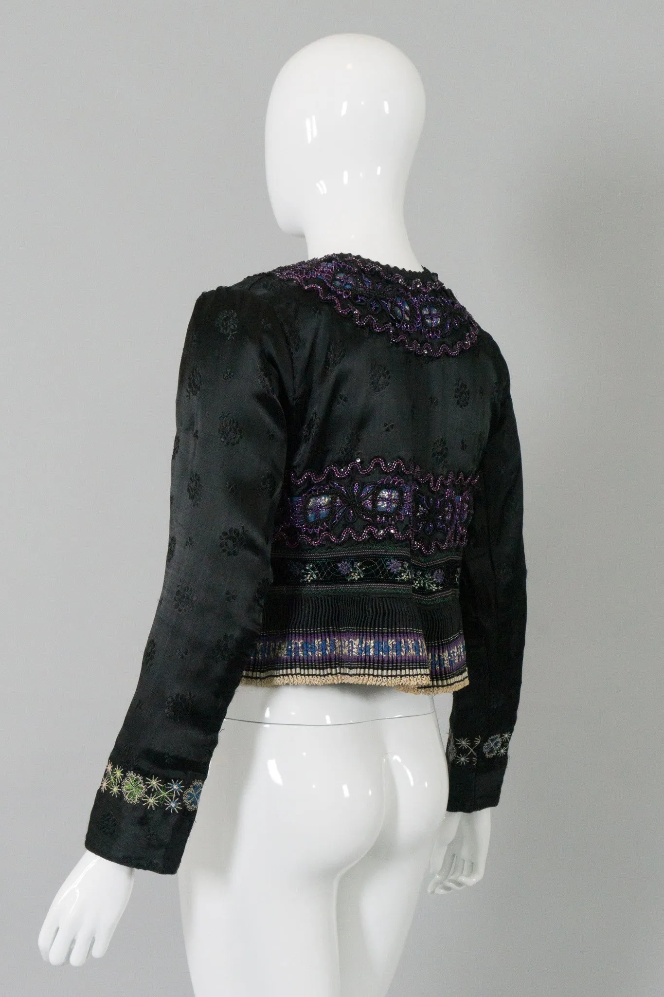 Embellished Ruffle Peplum Jacket