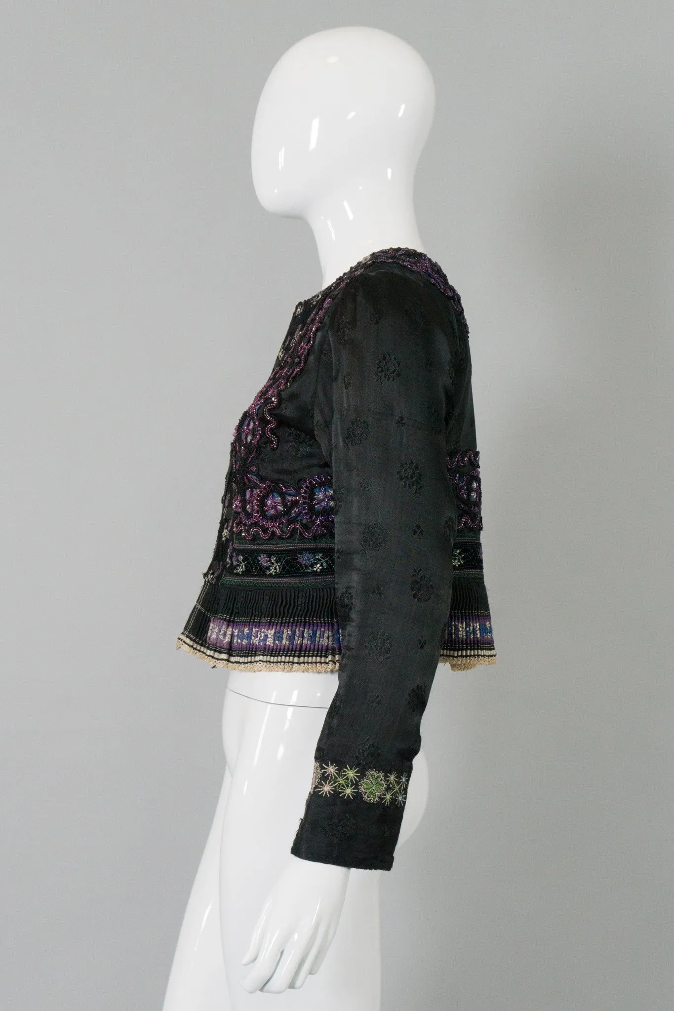 Embellished Ruffle Peplum Jacket