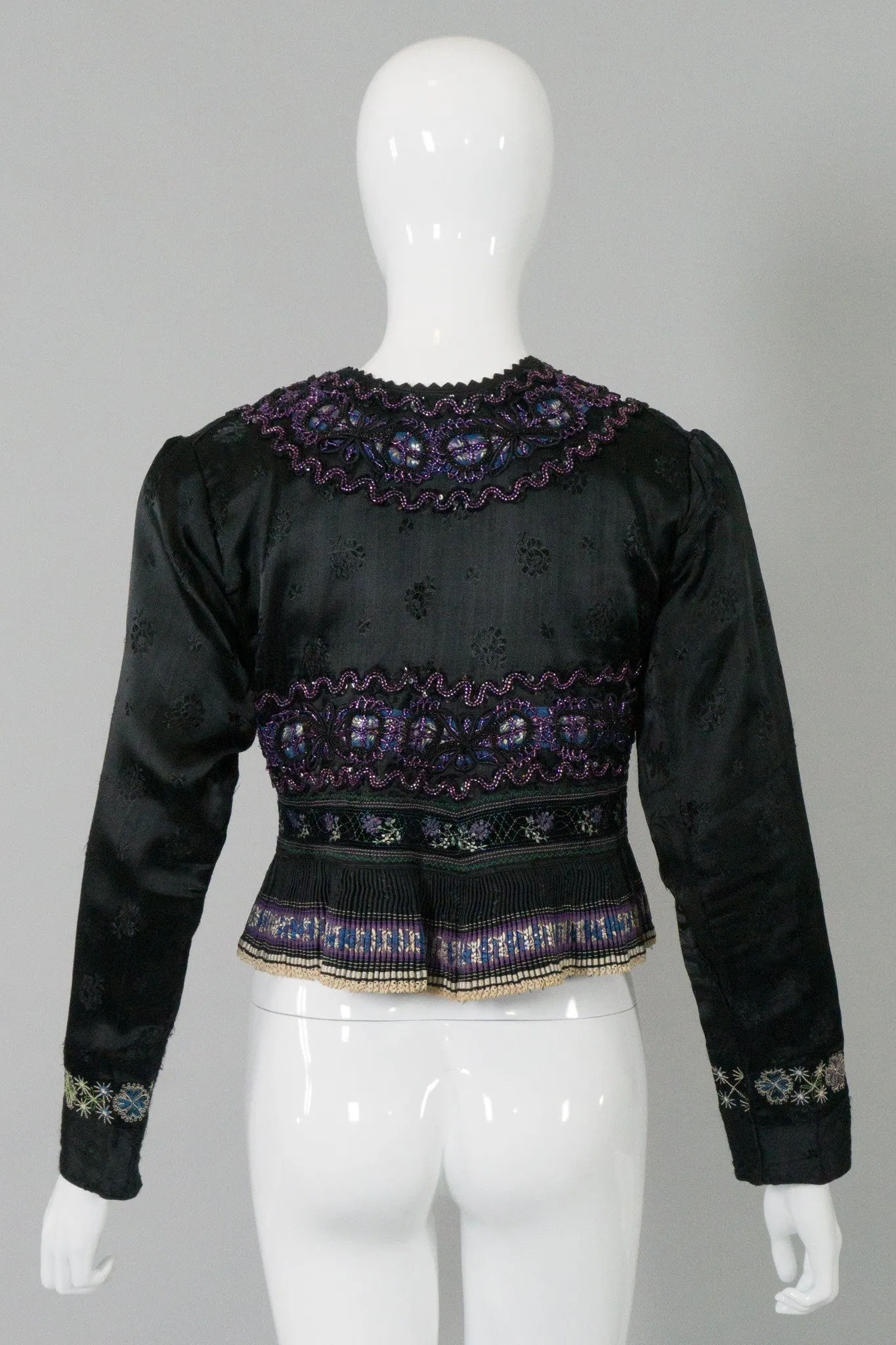 Embellished Ruffle Peplum Jacket