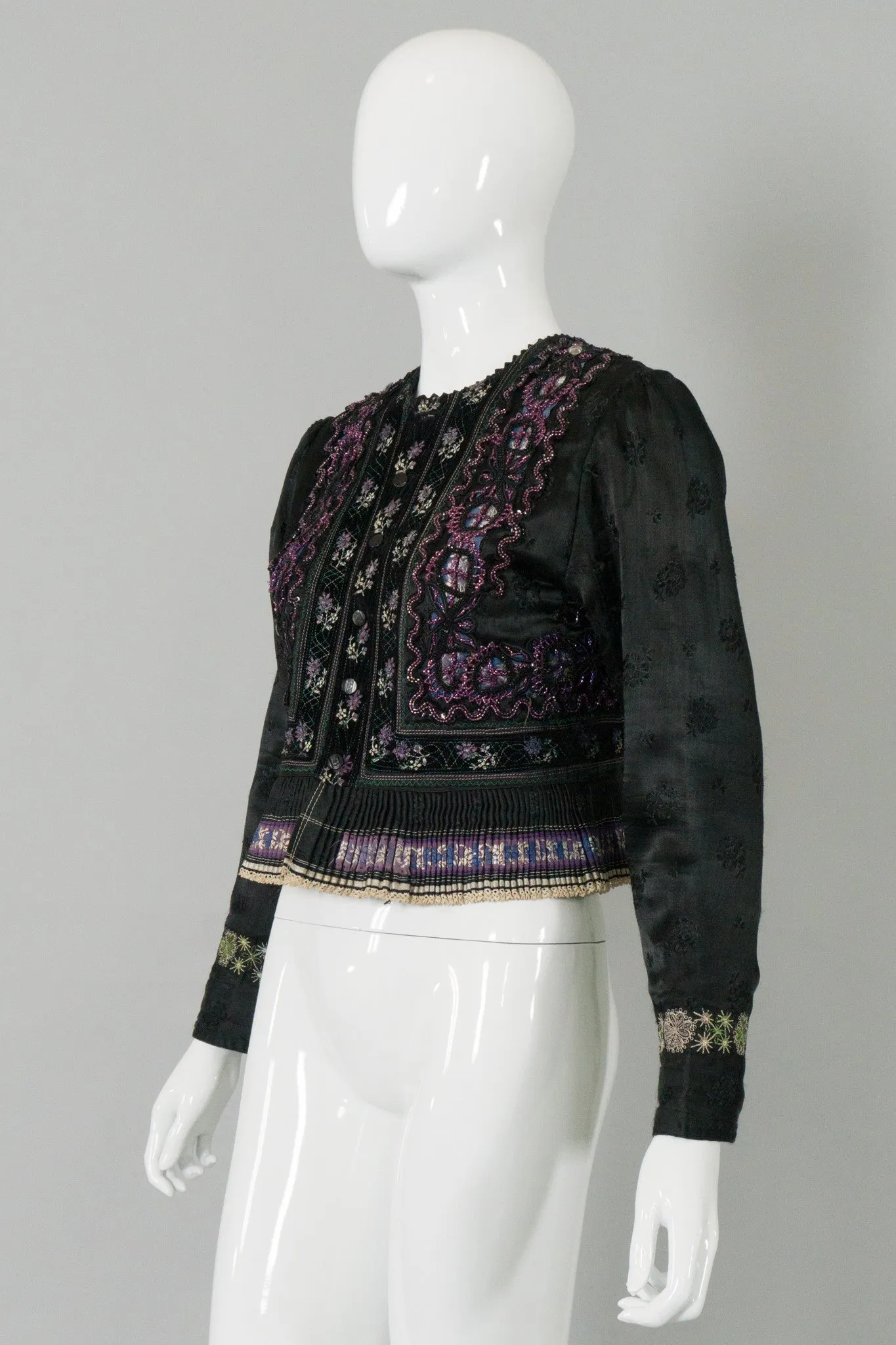 Embellished Ruffle Peplum Jacket