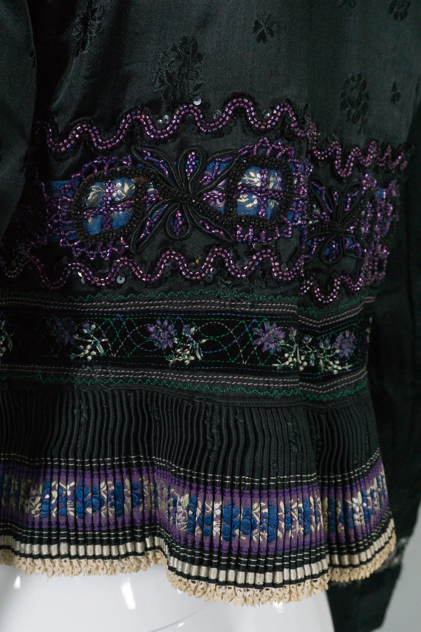 Embellished Ruffle Peplum Jacket