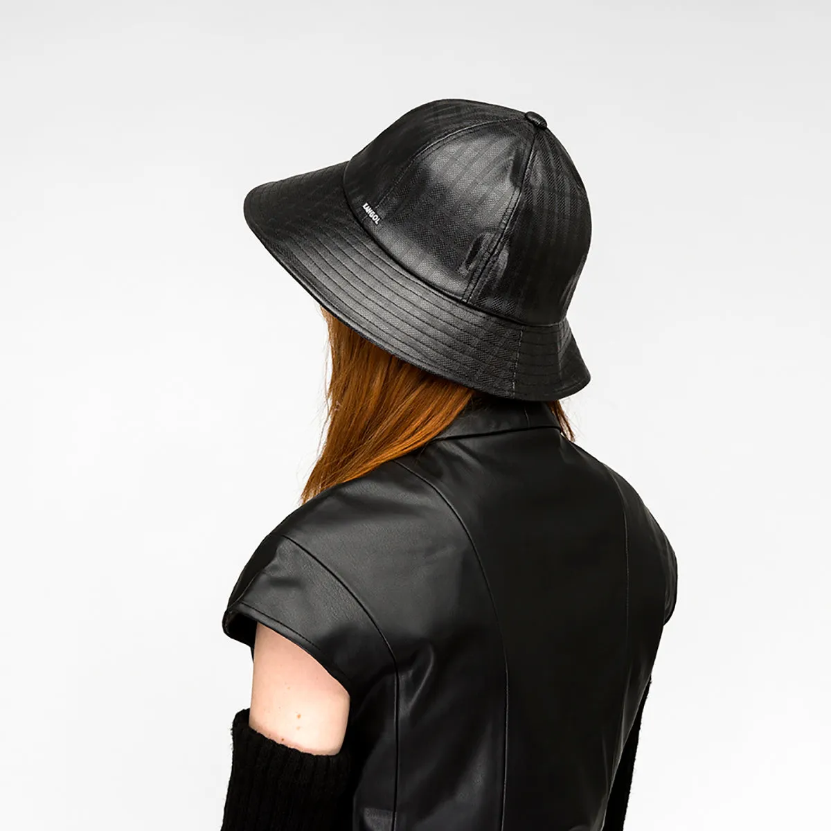 Faux Leather Rain Brim Casual