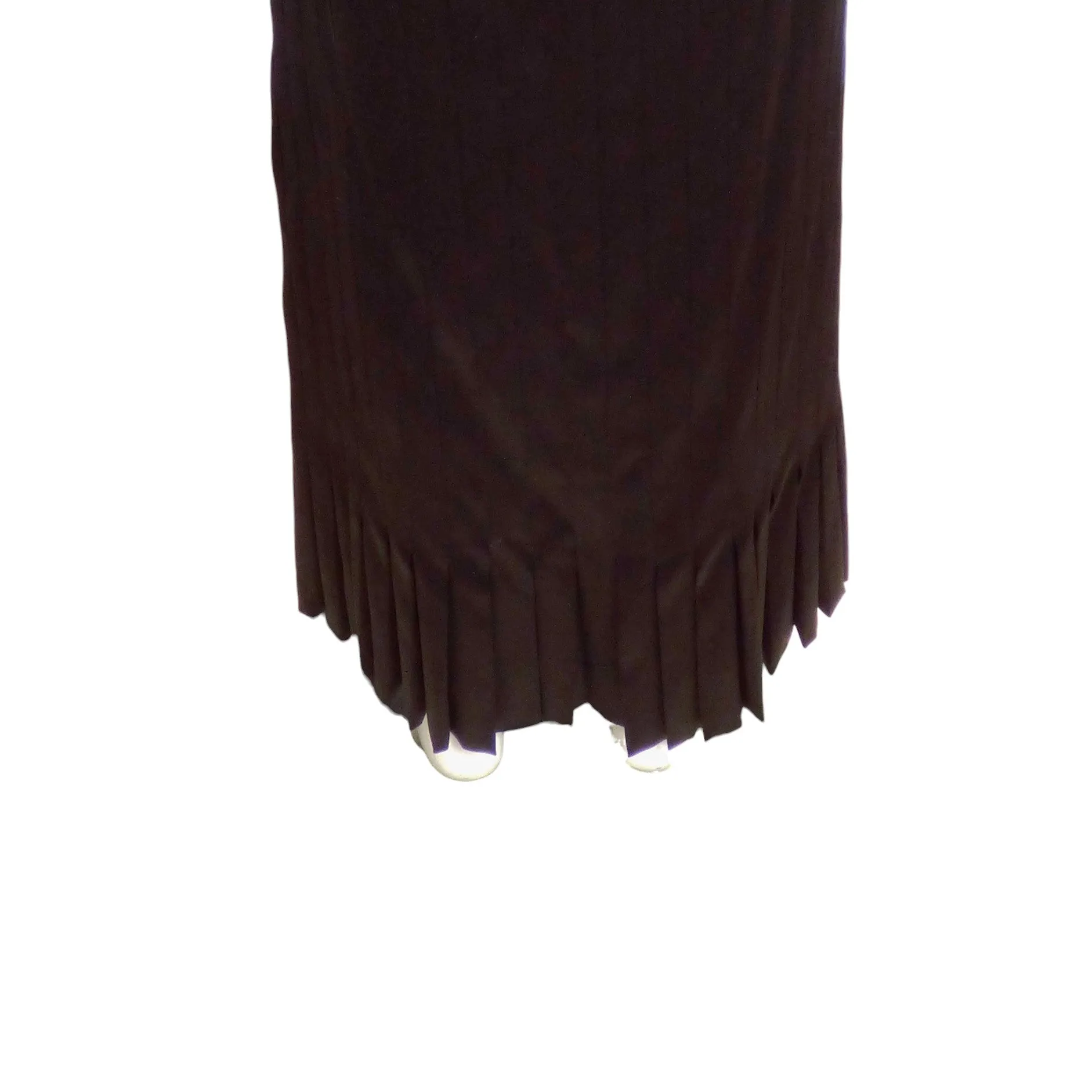 GALANOS- 1984 2pc Black Lace & Satin Skirt Ensemble, Size 10