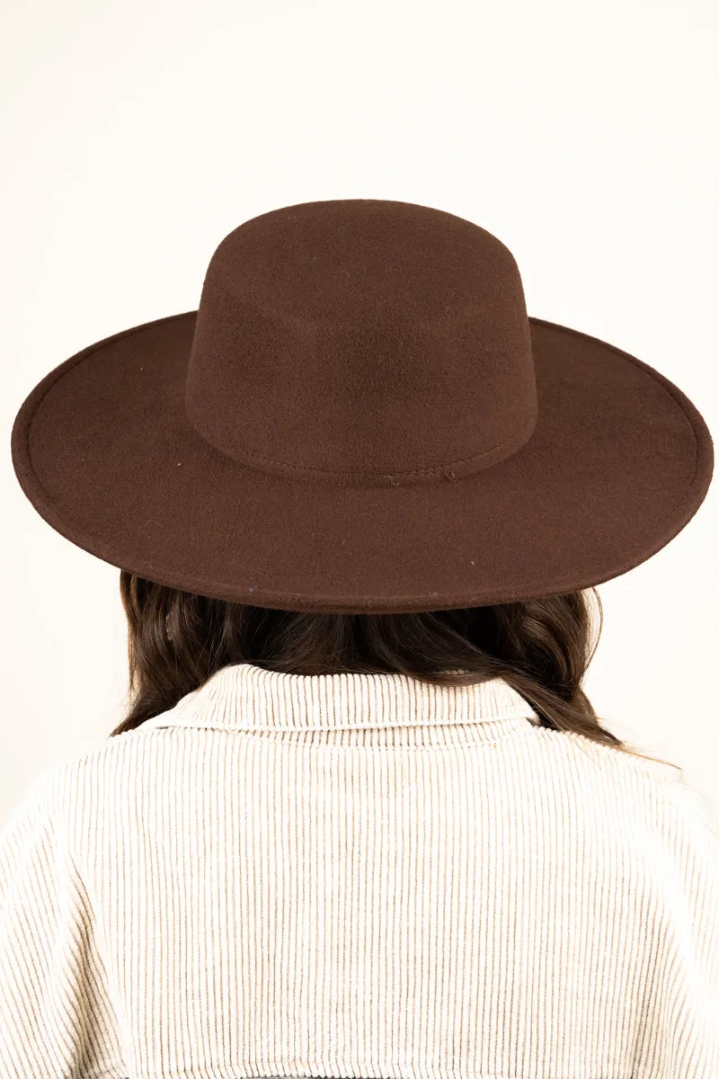 Georgiana Dark Brown Felt Hat