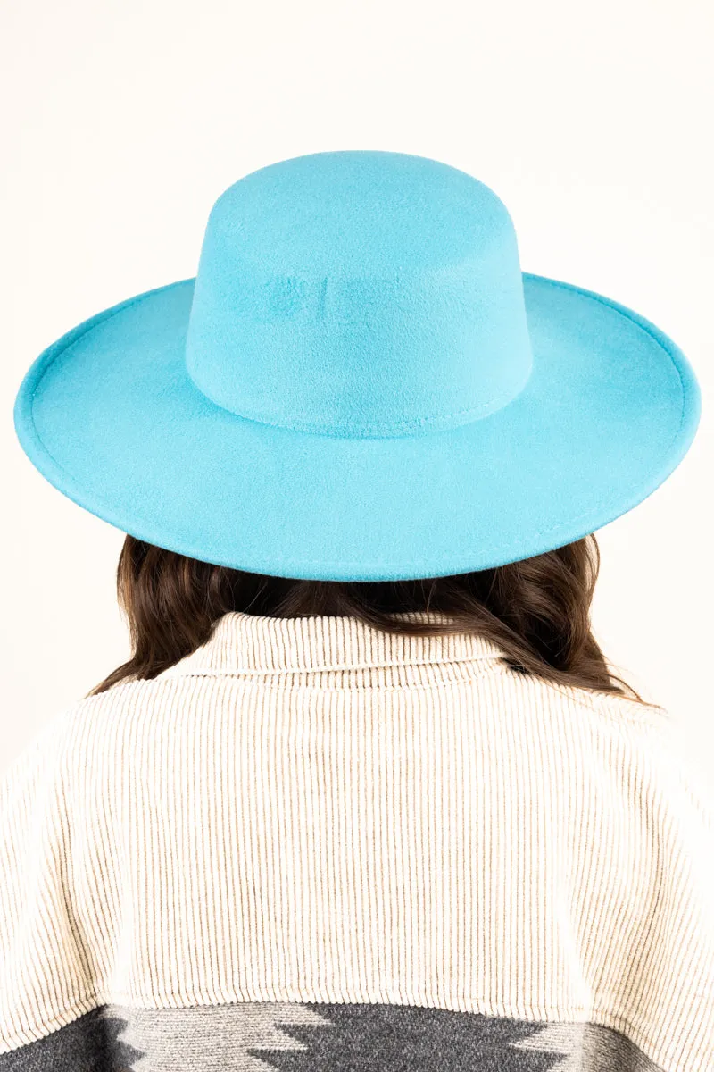 Georgiana Turquoise Felt Hat