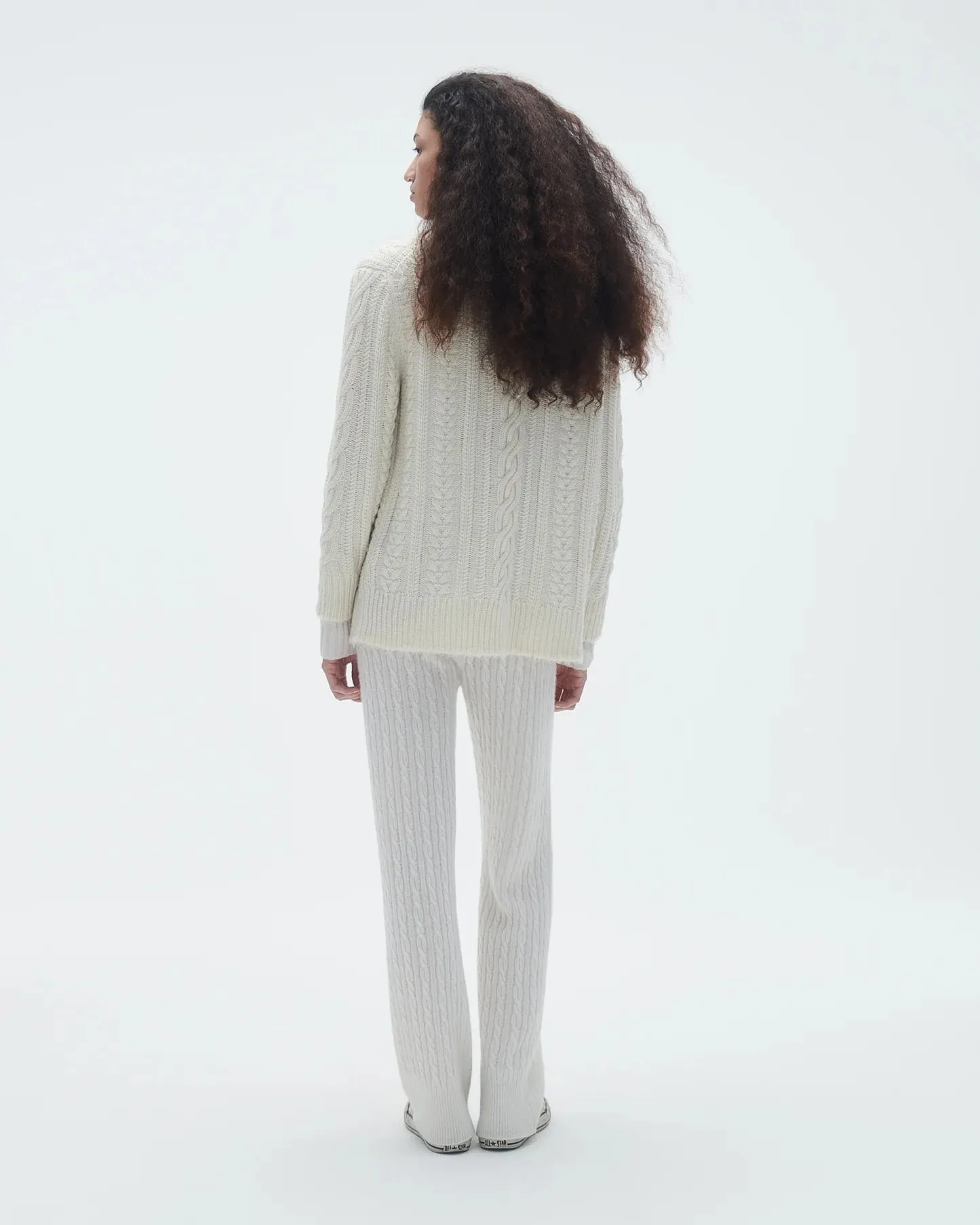 Guest in Residence Rossella Cable Cardigan in Cream
