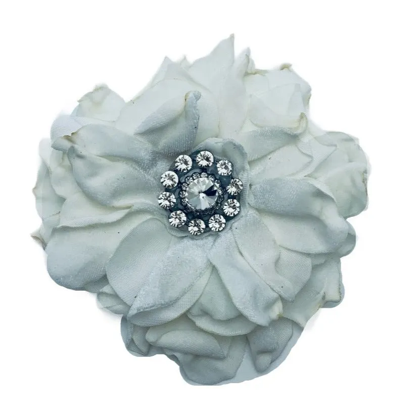 Hand Cut and Dyed Off White Velvet Pin