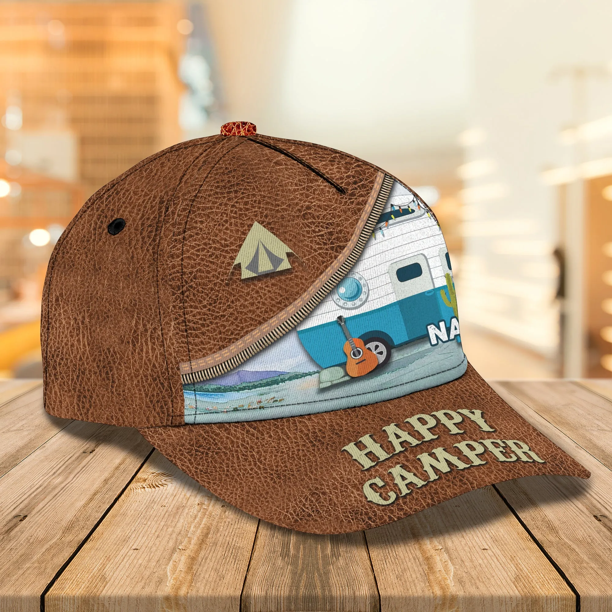 Happy Camper - Personalized Name Cap - Nsd99