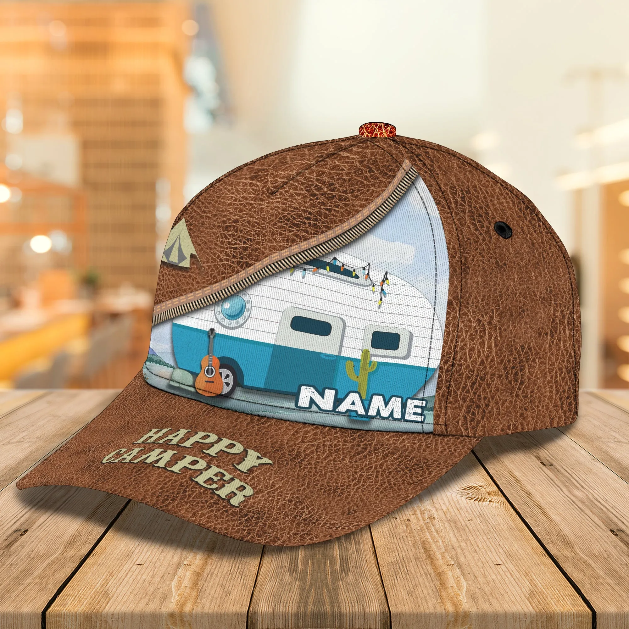 Happy Camper - Personalized Name Cap - Nsd99