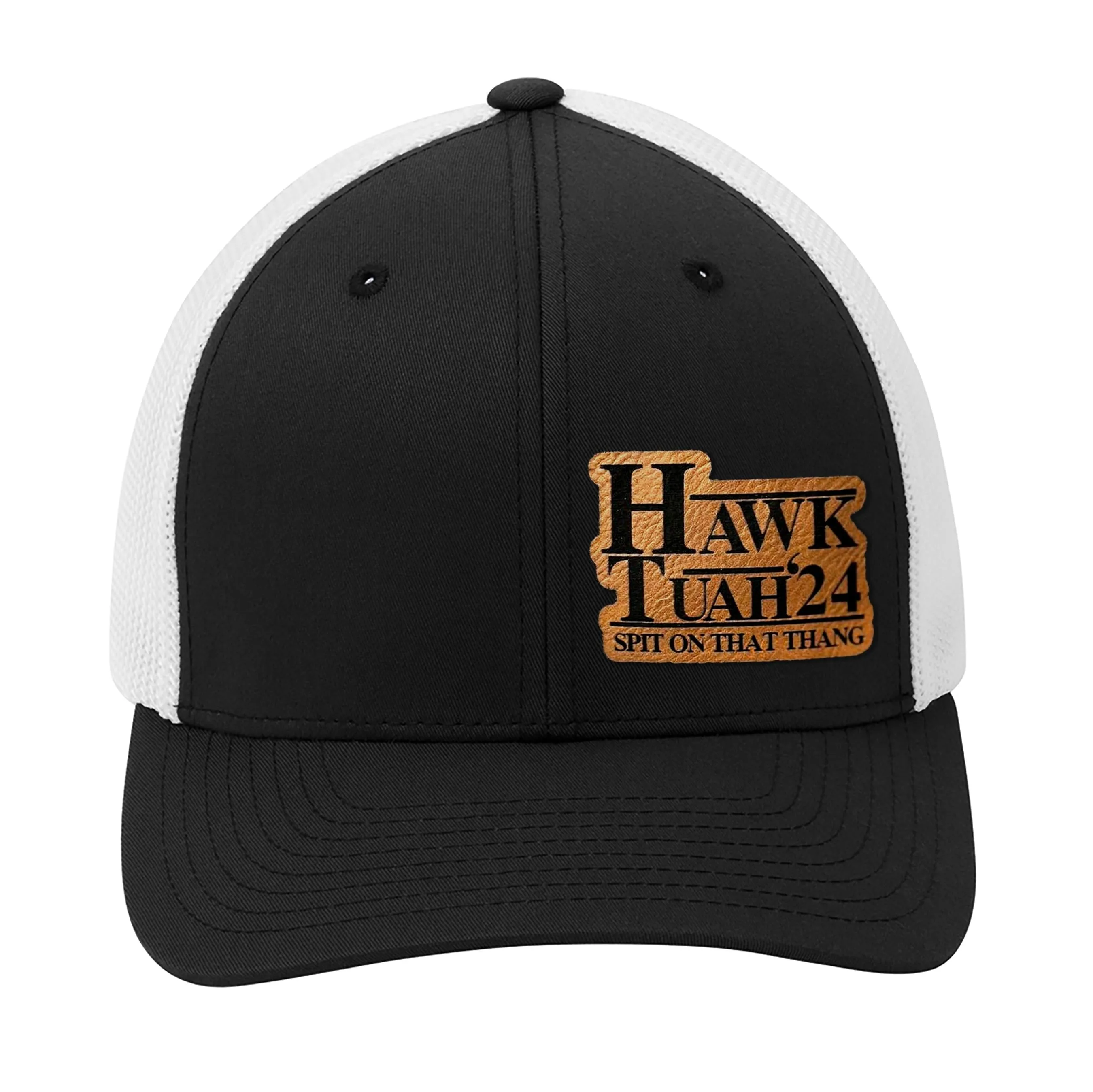 Hawk Tuah2024h Premium Leather Patch Hat