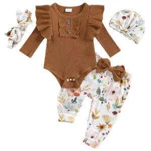 Imogen Floral Set Brown