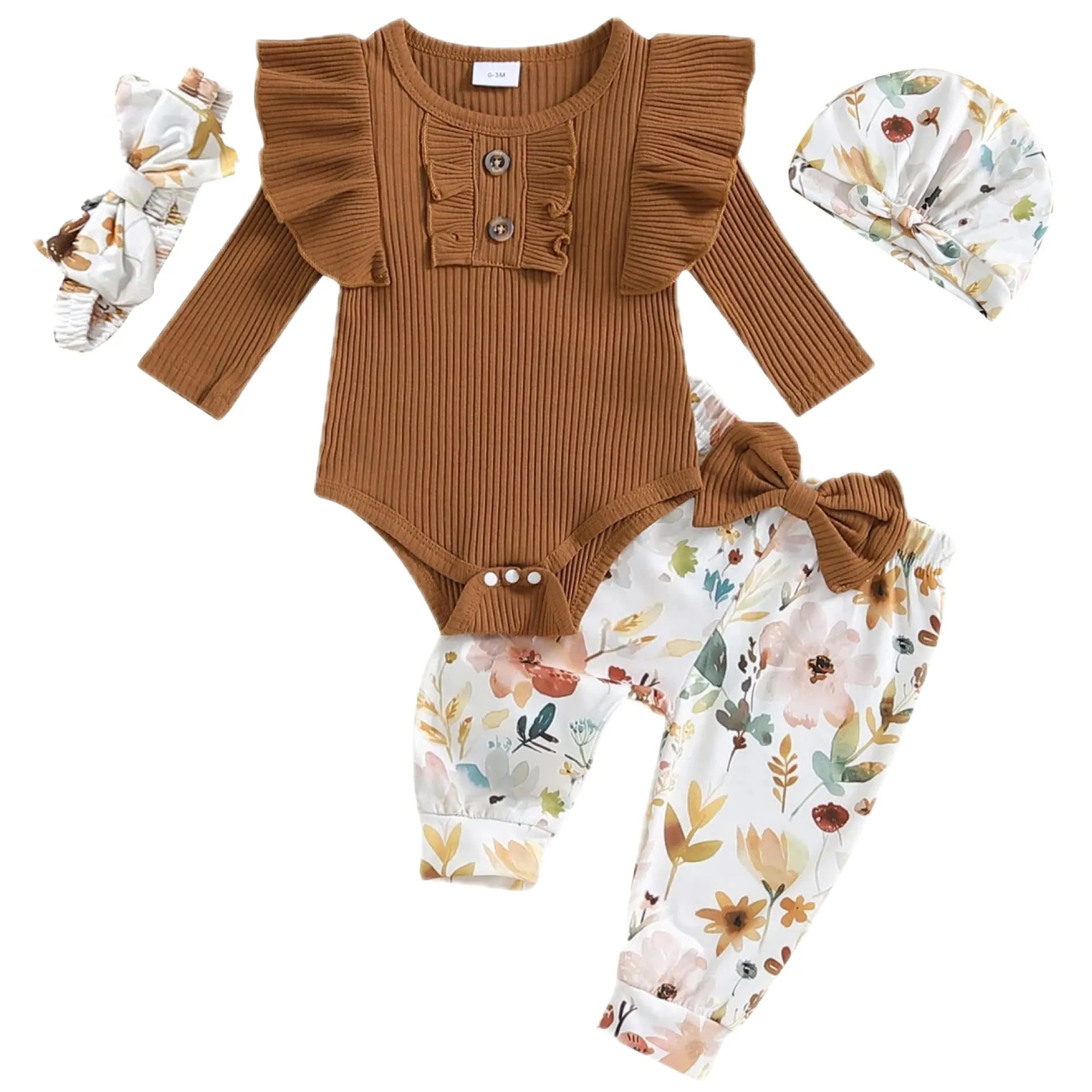 Imogen Floral Set Brown