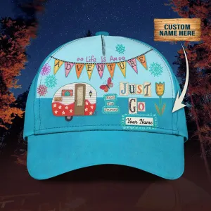 Just Go - Camping - Personalized Name Cap - Nsd99 (Sale Off)