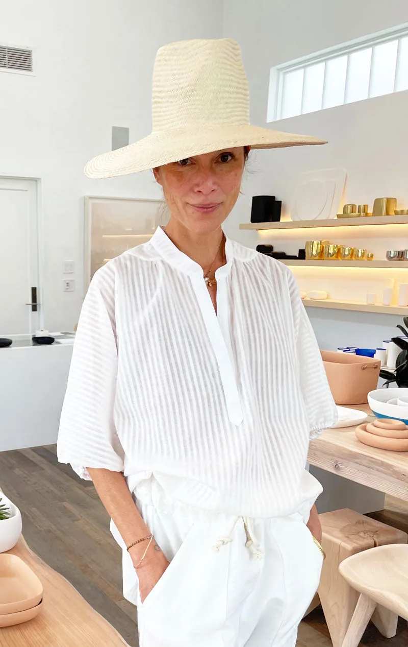 Large brim Summer Hat In Natural