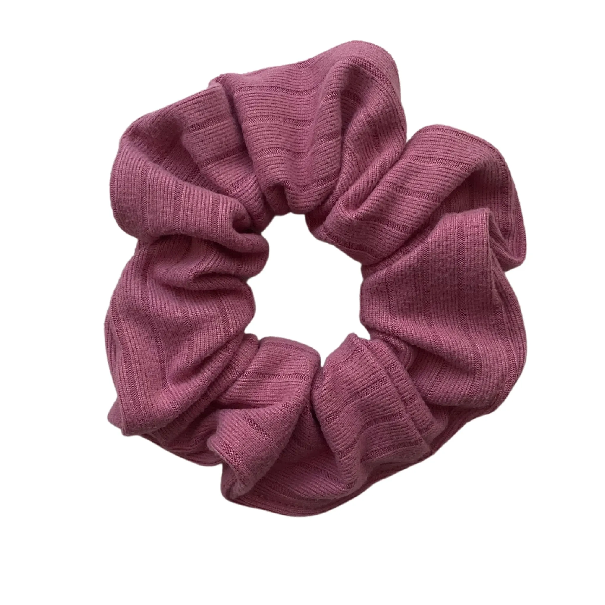 Light Mauve Ribbed Scrunchie