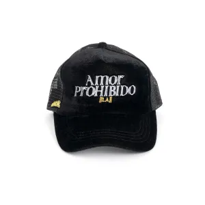 Logo Black Velvet Trucker Hat