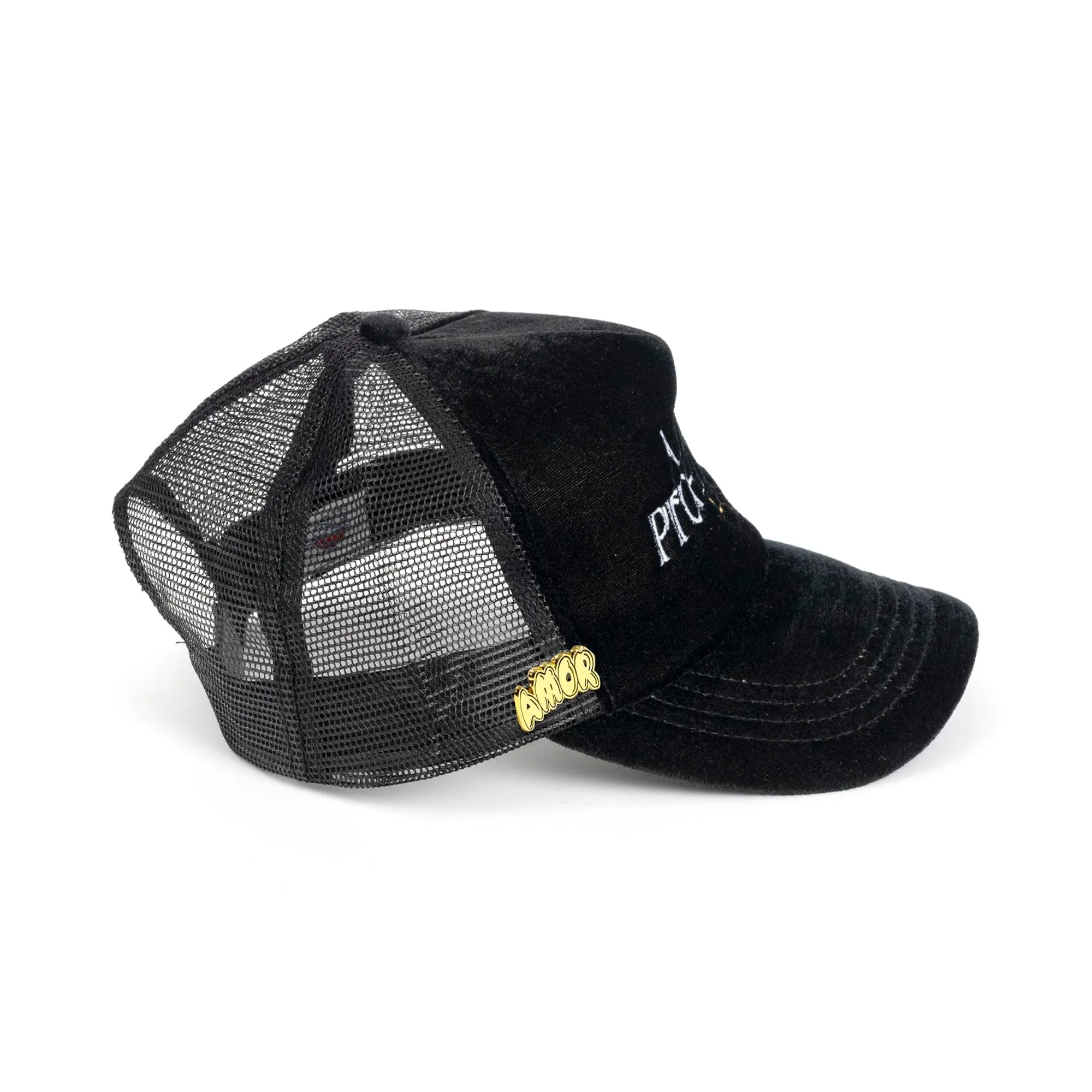 Logo Black Velvet Trucker Hat
