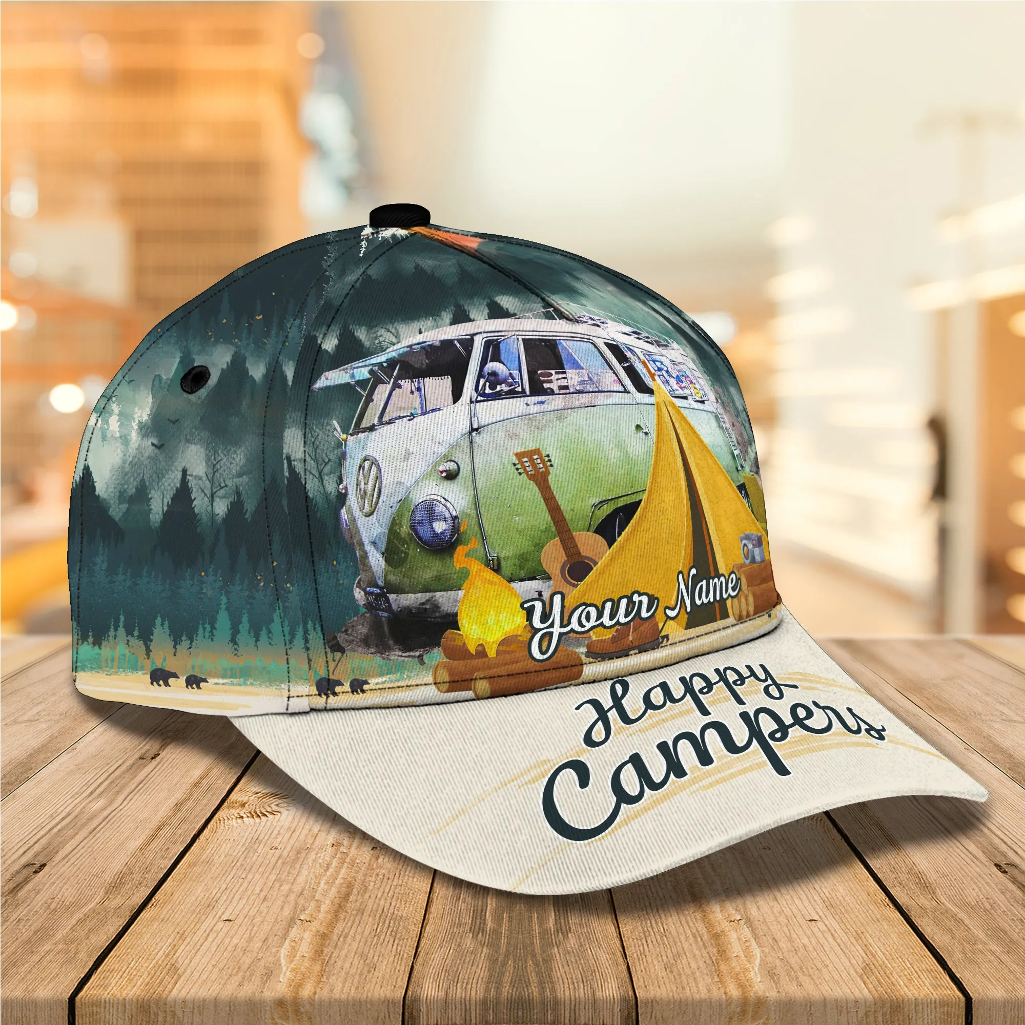 Love Camping 01 - Personalized Name Cap - Pth98
