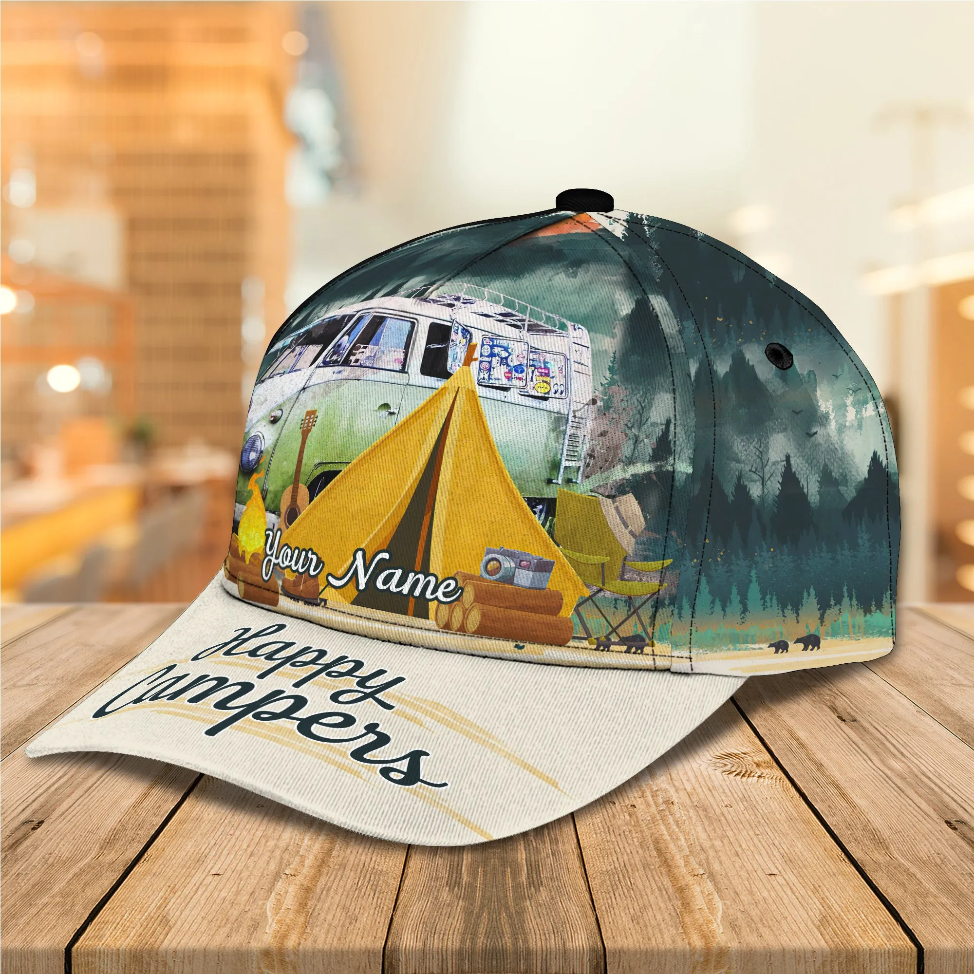 Love Camping 01 - Personalized Name Cap - Pth98
