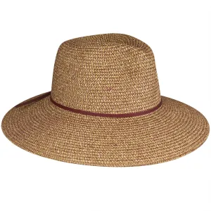 Marled Straw PU Band Fedora