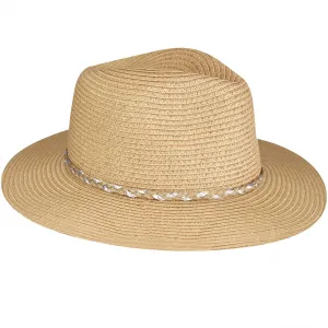 Metallic Braid Straw Fedora