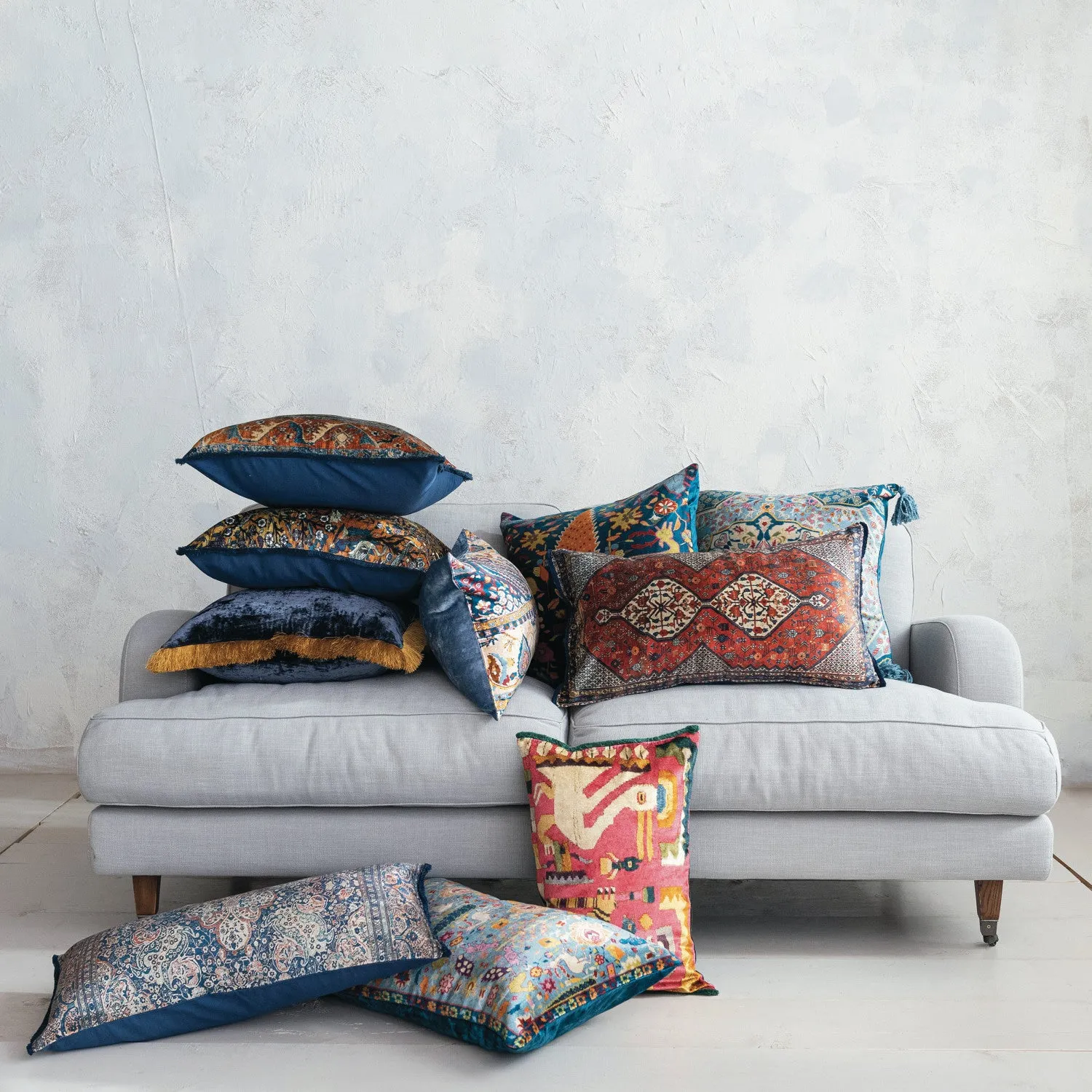 Midnight in Morocco Velvet Pillow