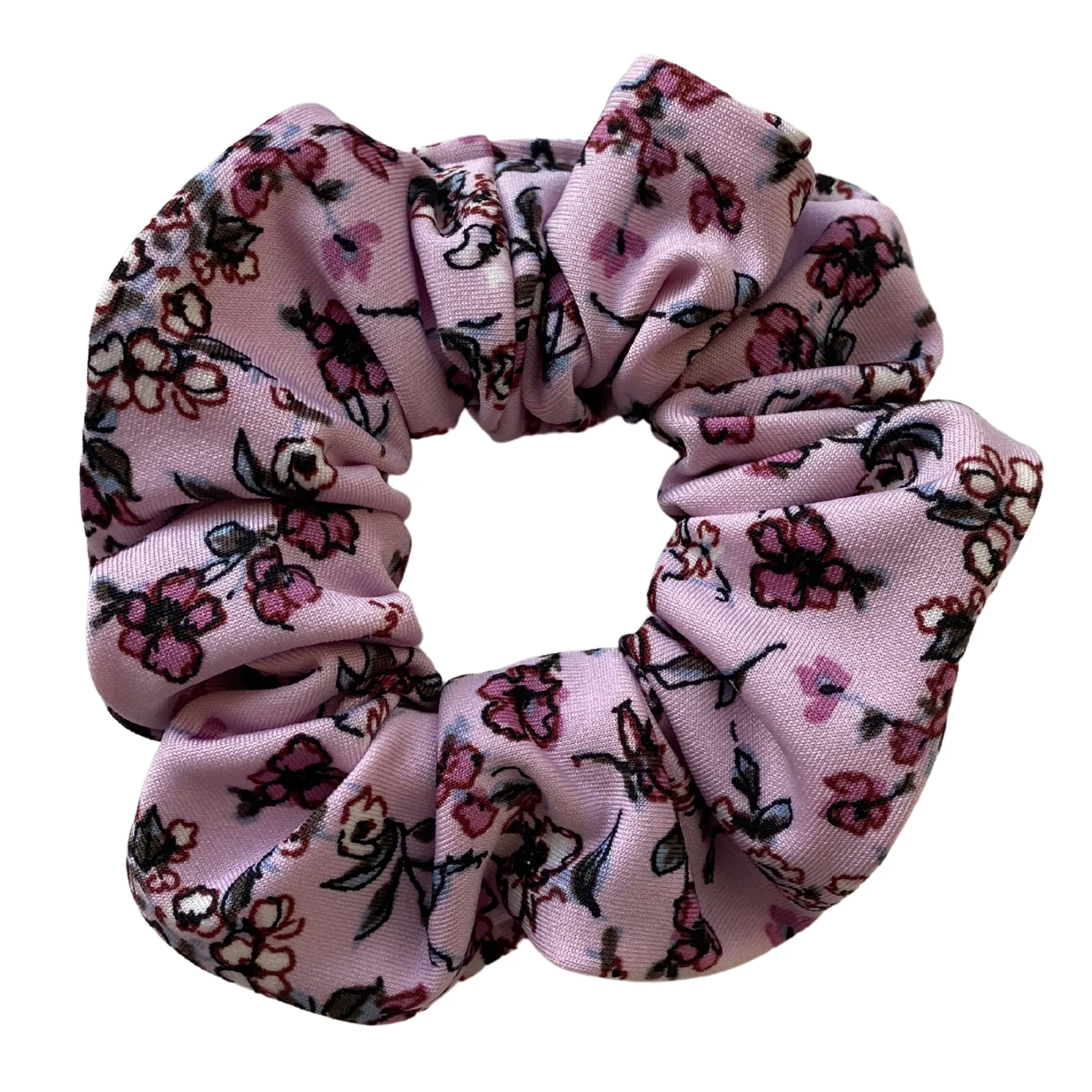 Mini Floral On Lilac Ice Scrunchie