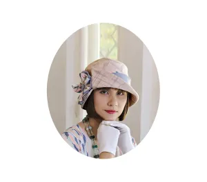 Misty rose 1920s cloche hat for afternoon summer tea party