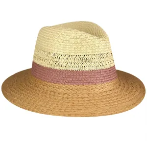 Mixed Straw Braided Fedora