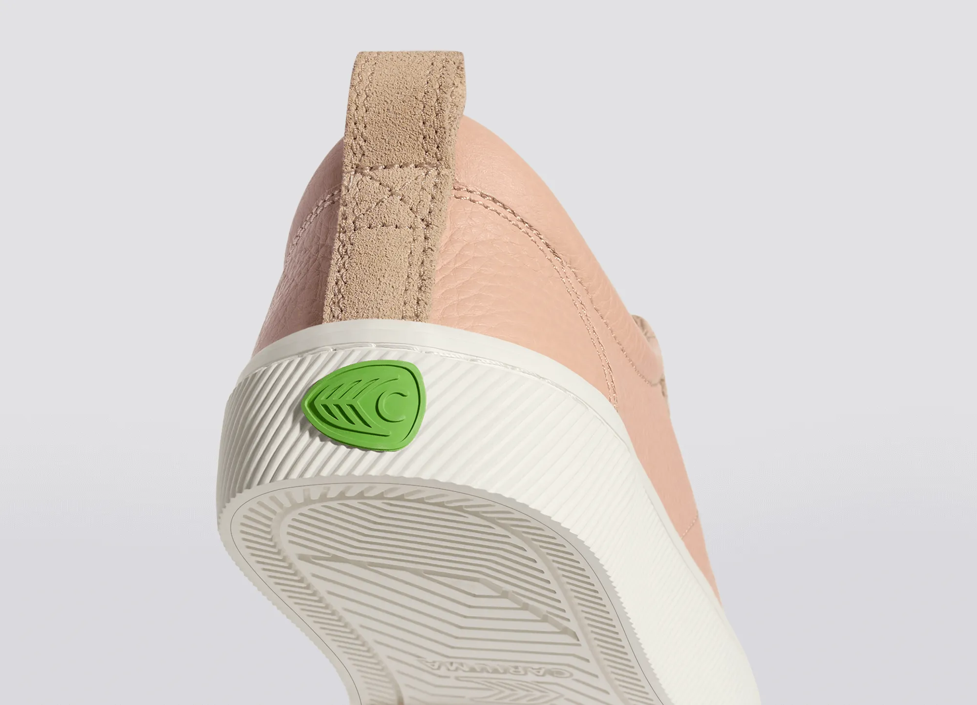 OCA Low Beige Premium Leather Nude Suede Sneaker Women