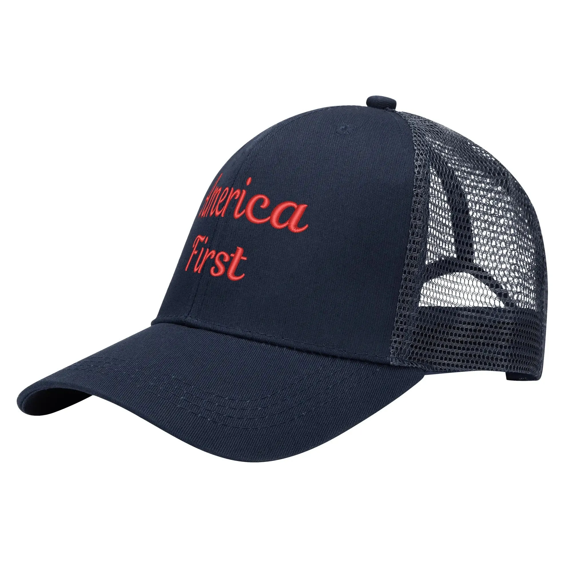 Patriotic Embroidered Trucker Hat