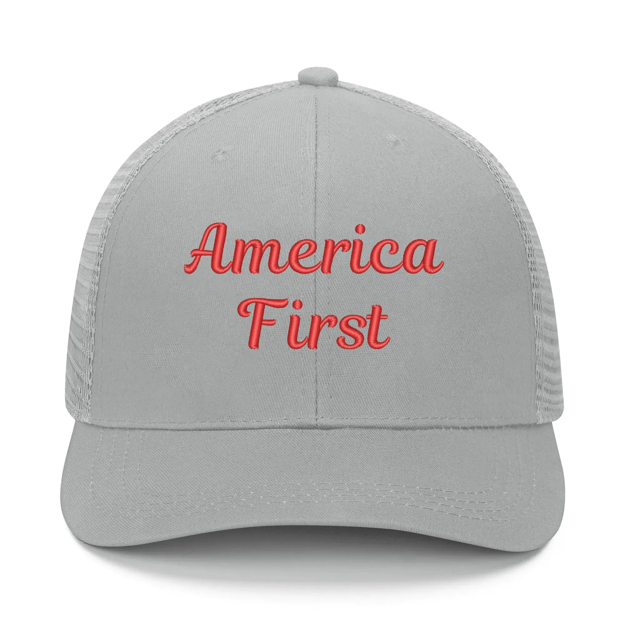 Patriotic Embroidered Trucker Hat