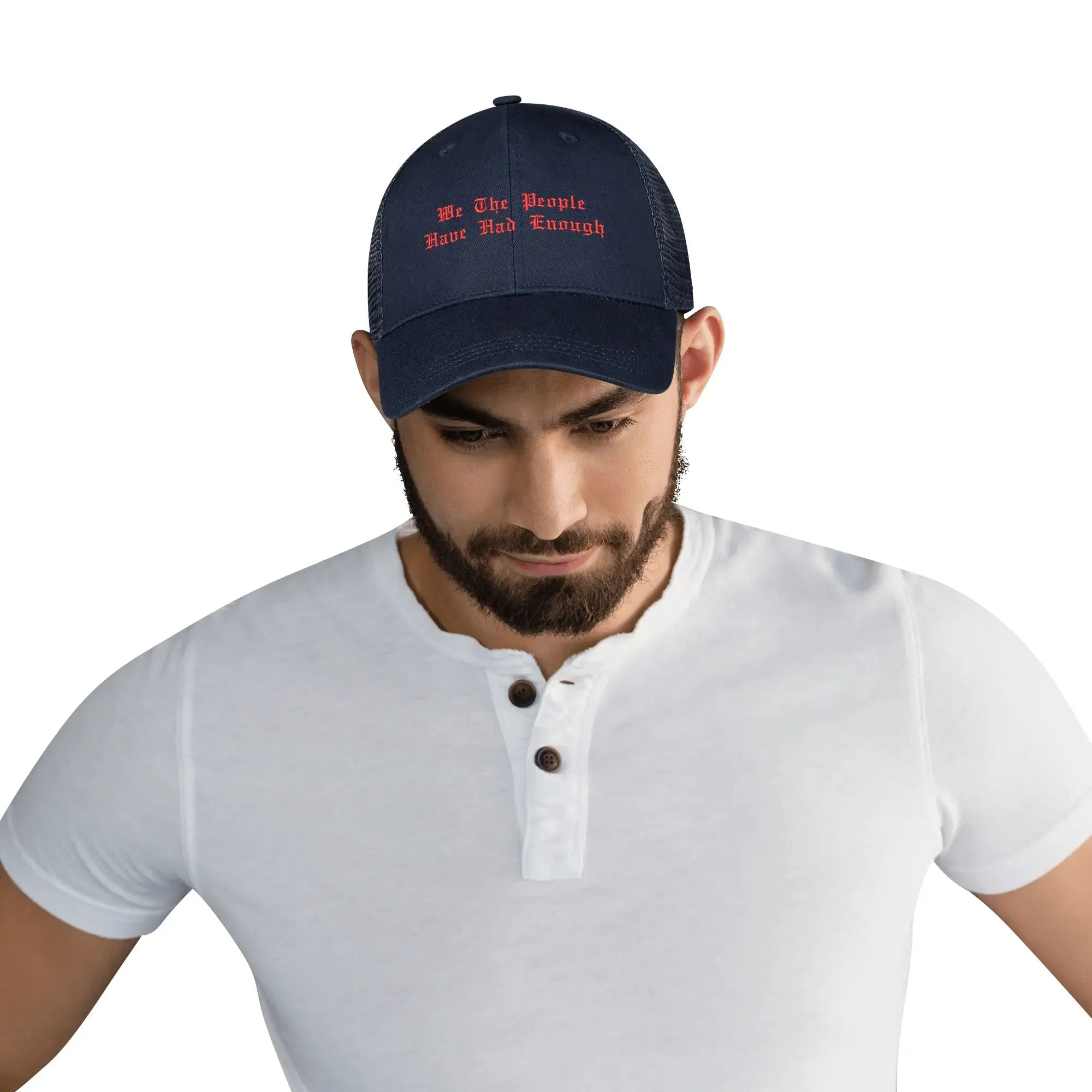 Patriotic Embroidered Trucker Hat