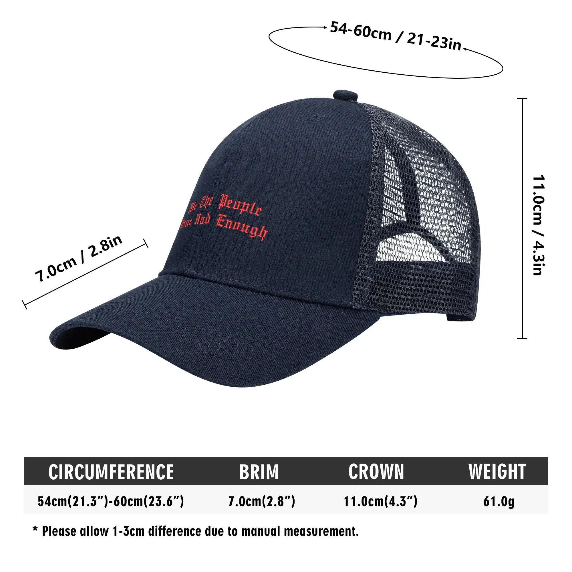 Patriotic Embroidered Trucker Hat