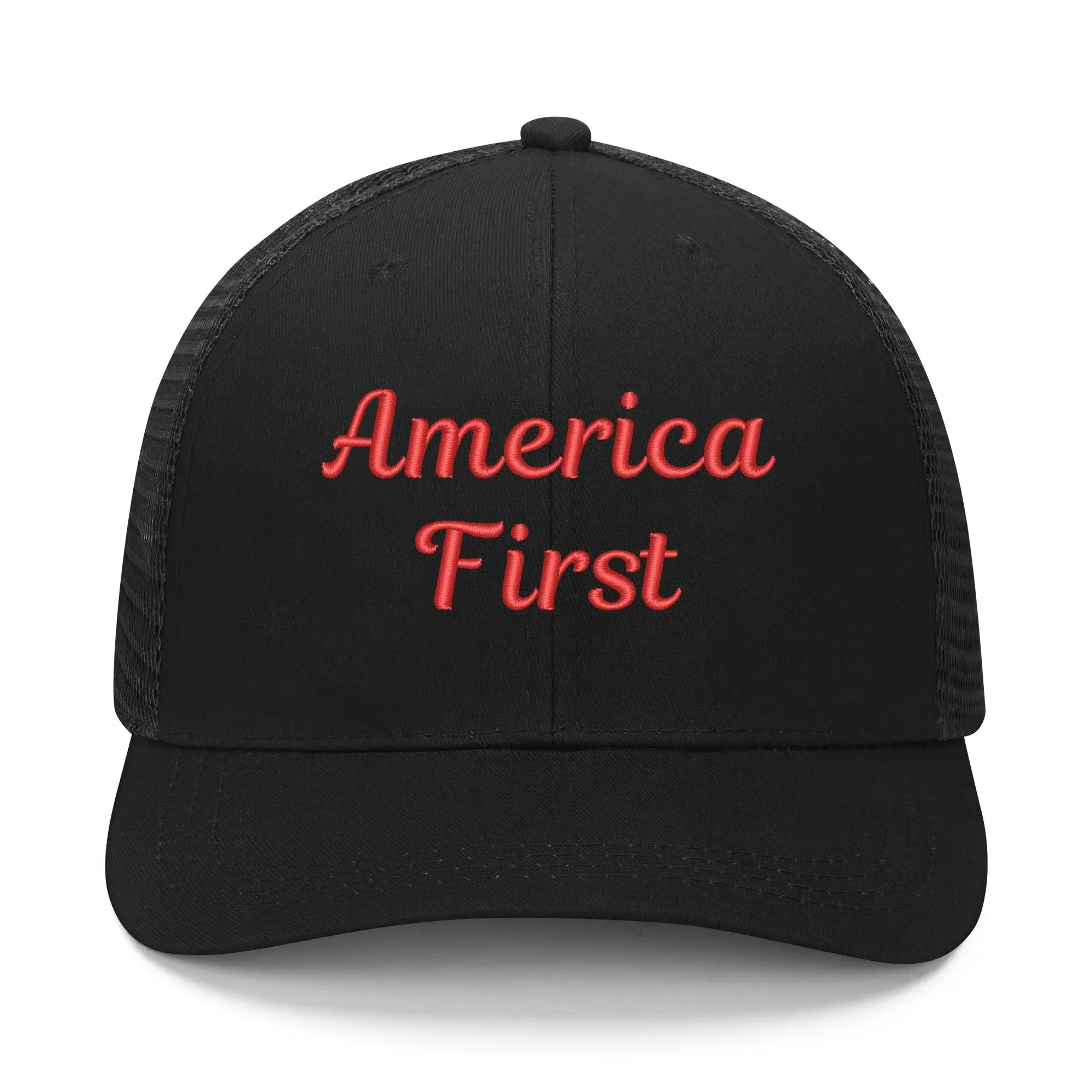 Patriotic Embroidered Trucker Hat