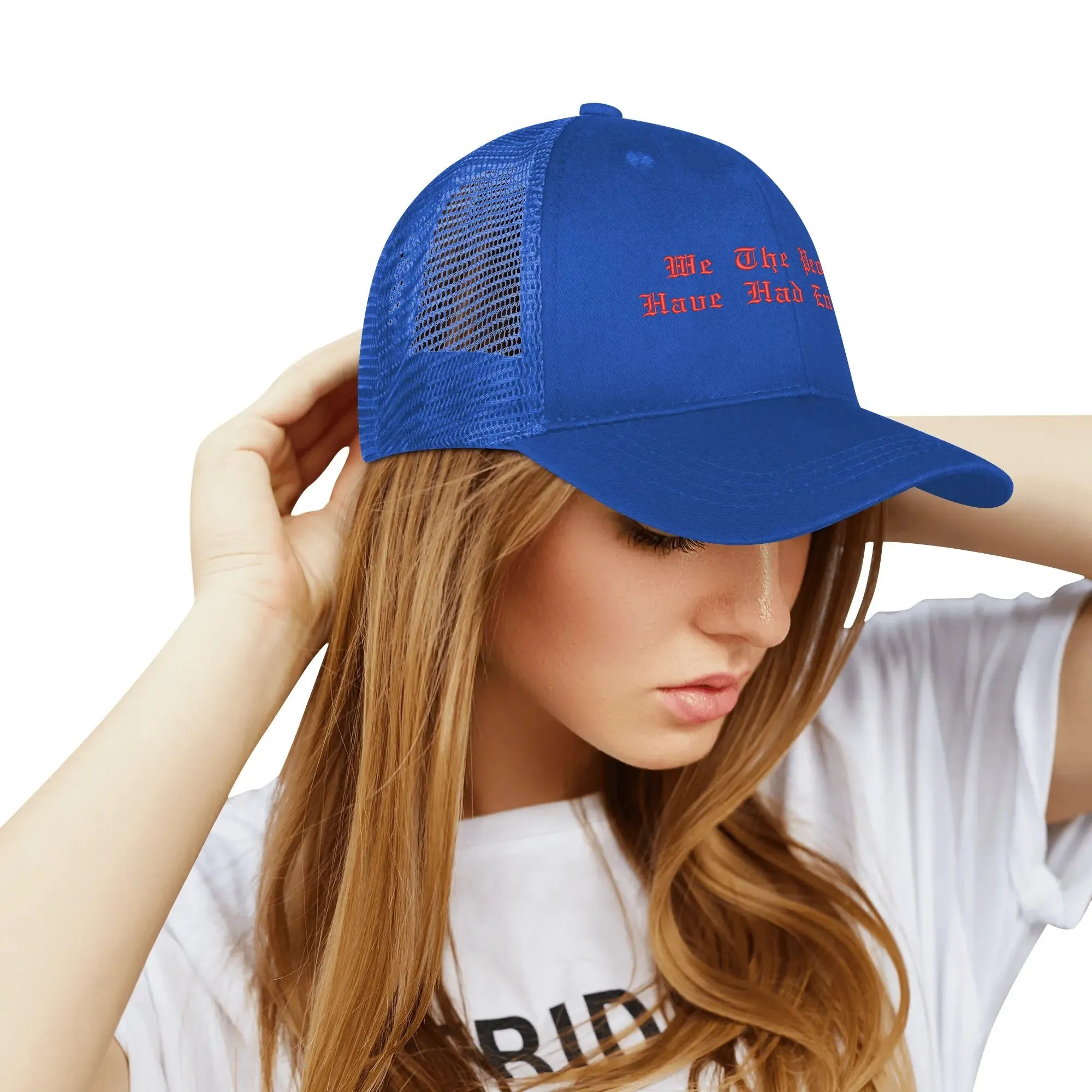 Patriotic Embroidered Trucker Hat