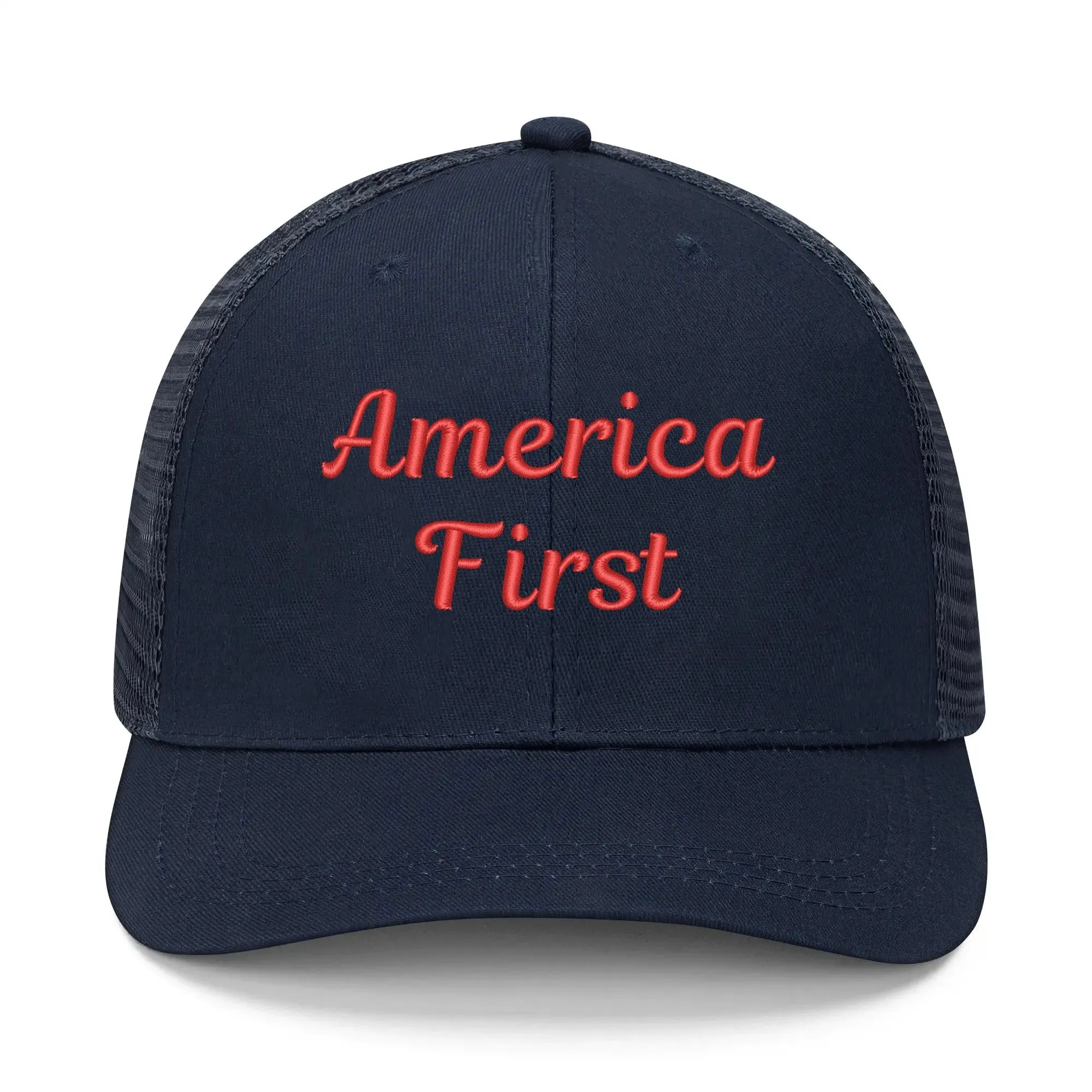 Patriotic Embroidered Trucker Hat