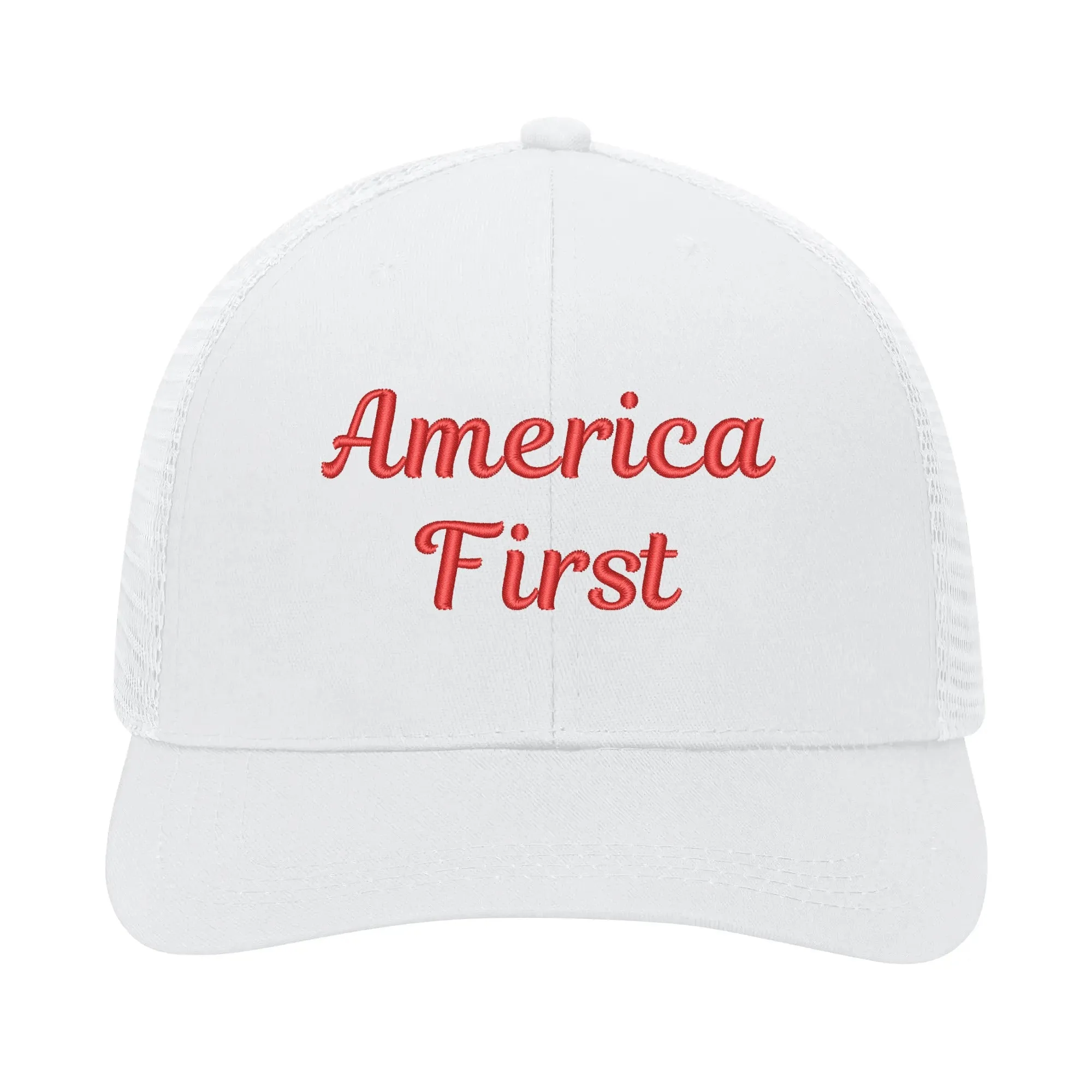 Patriotic Embroidered Trucker Hat