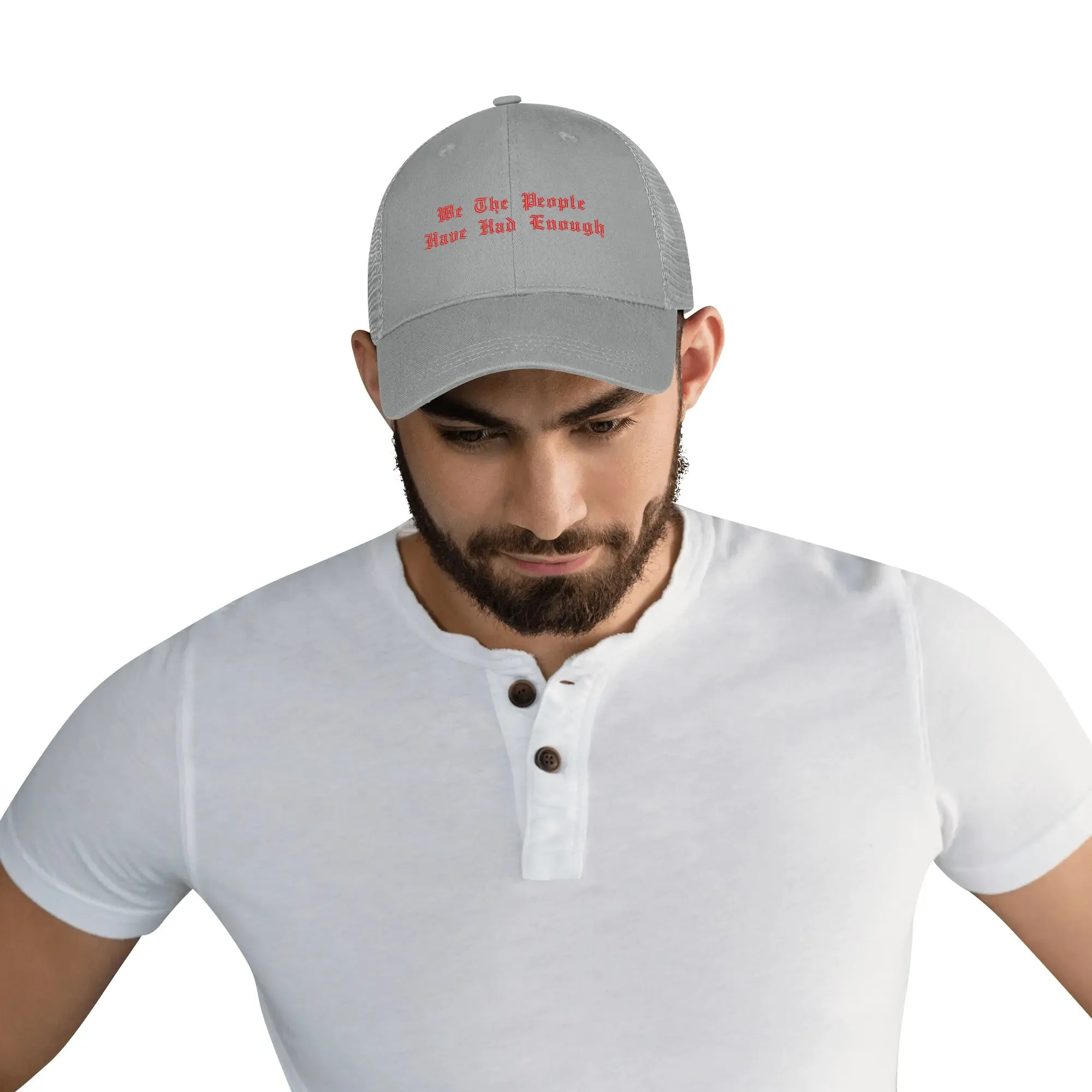Patriotic Embroidered Trucker Hat