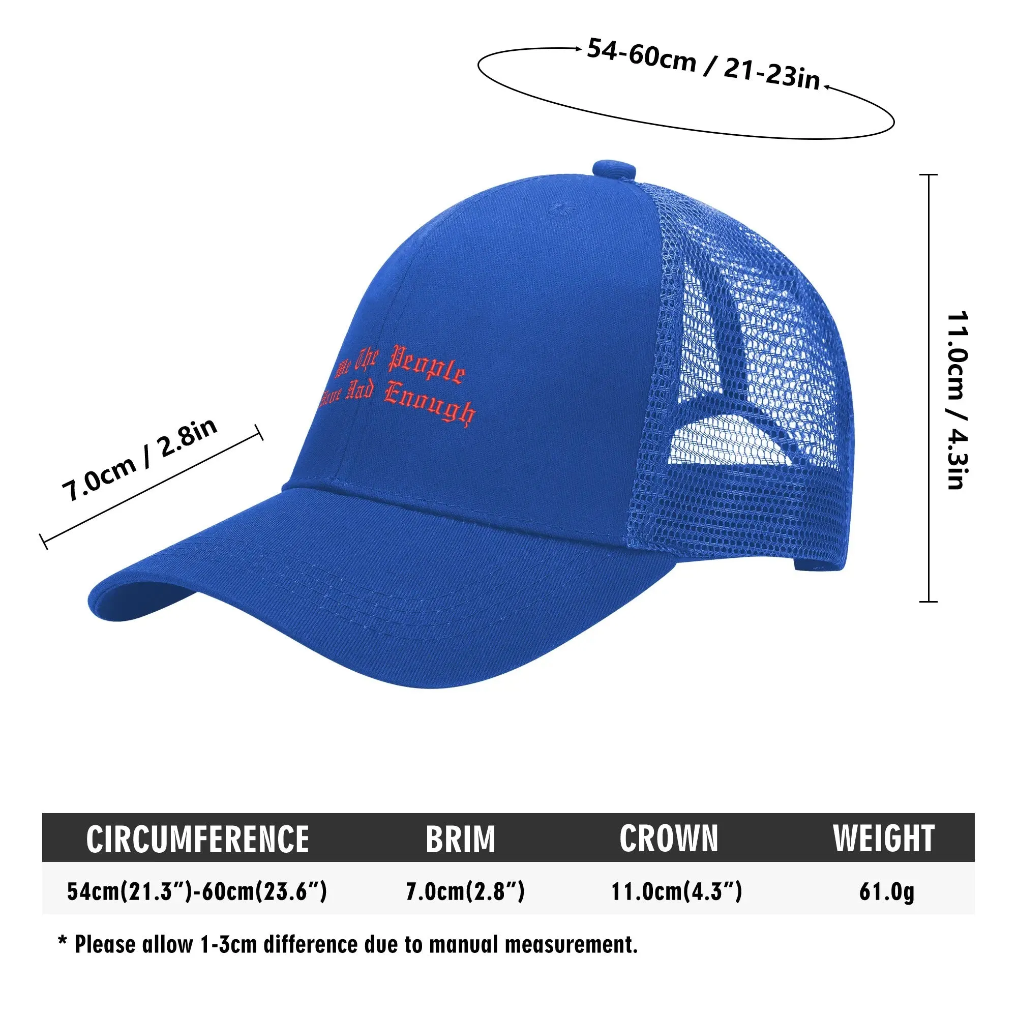 Patriotic Embroidered Trucker Hat