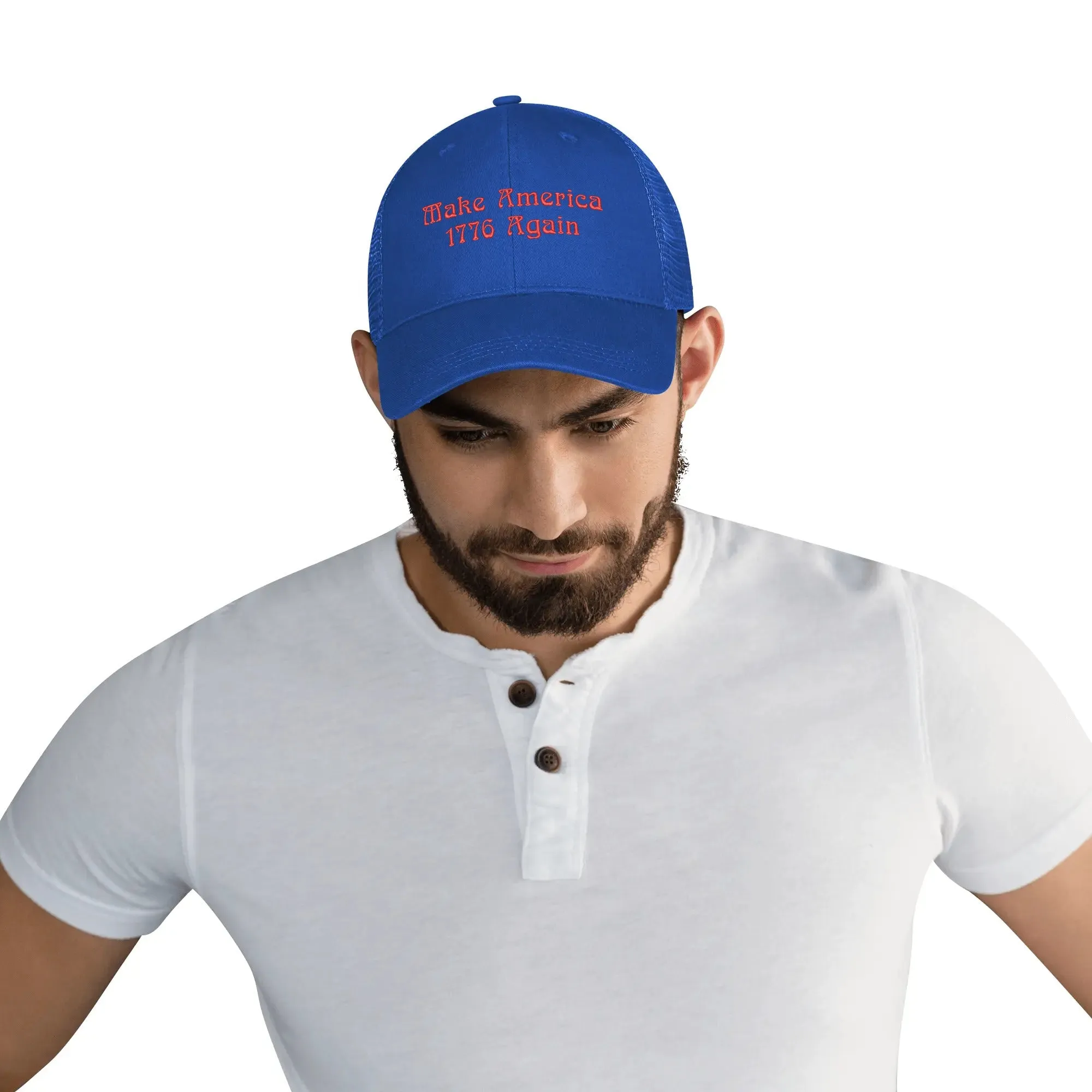 Patriotic Embroidered Trucker Hat